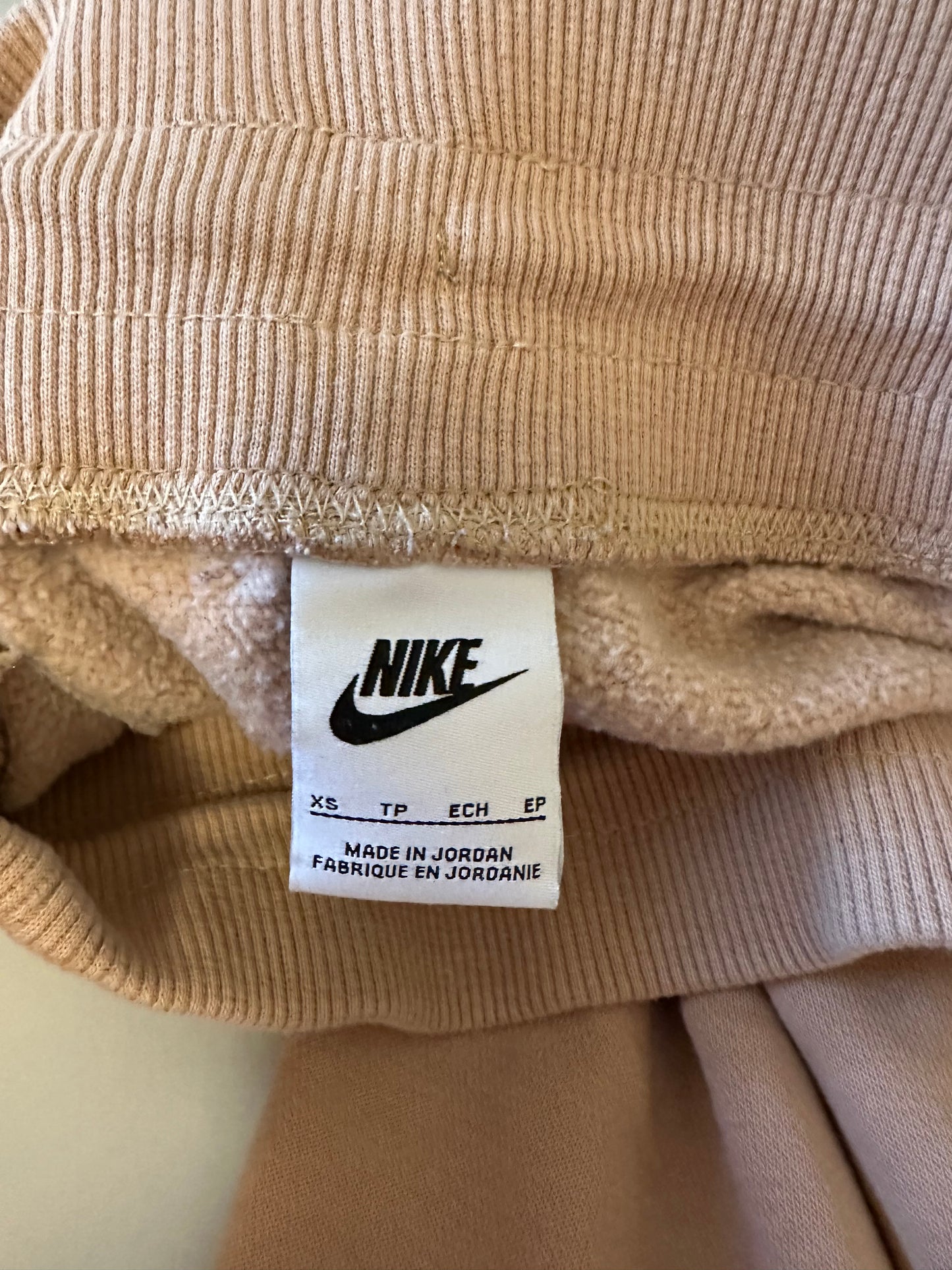 Nike Phoenix Fleece High Rise Tan Brown Oversized Jogger Sweatpants | Size XS