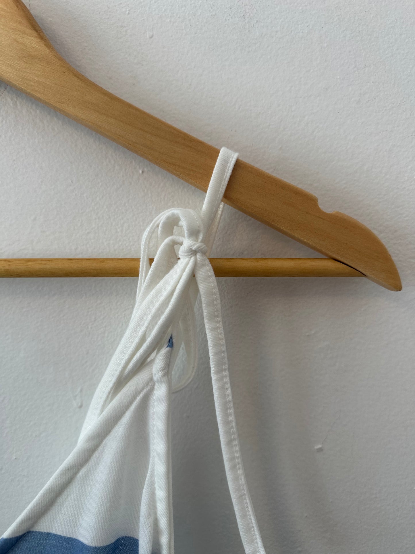 Unbranded Blue and White Stripe Mini Beach Dress | Size Small