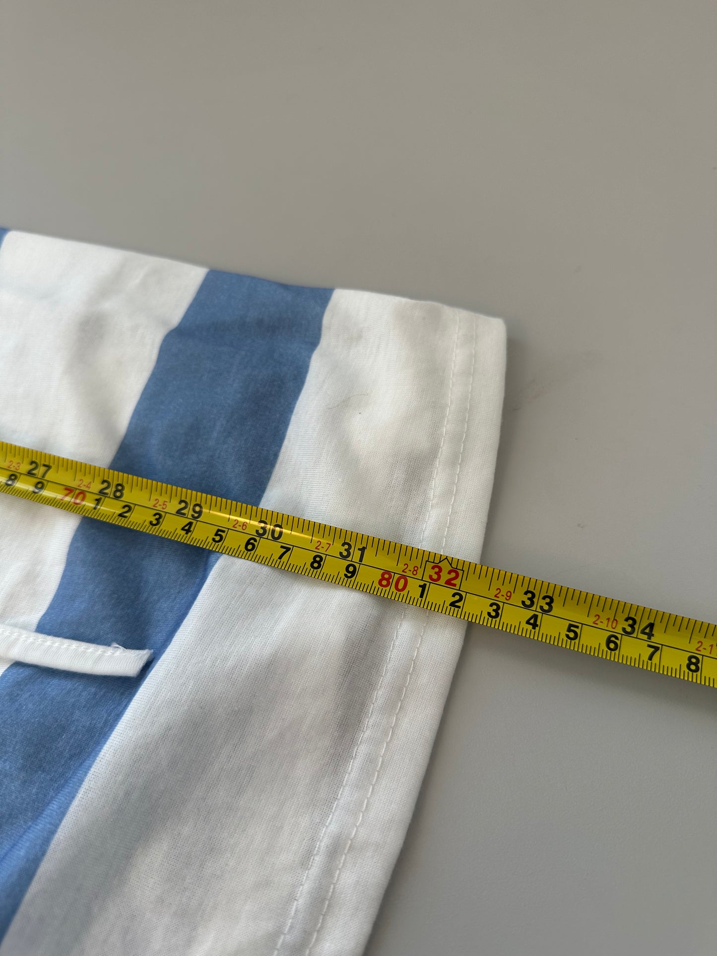 Unbranded Blue and White Stripe Mini Beach Dress | Size Small