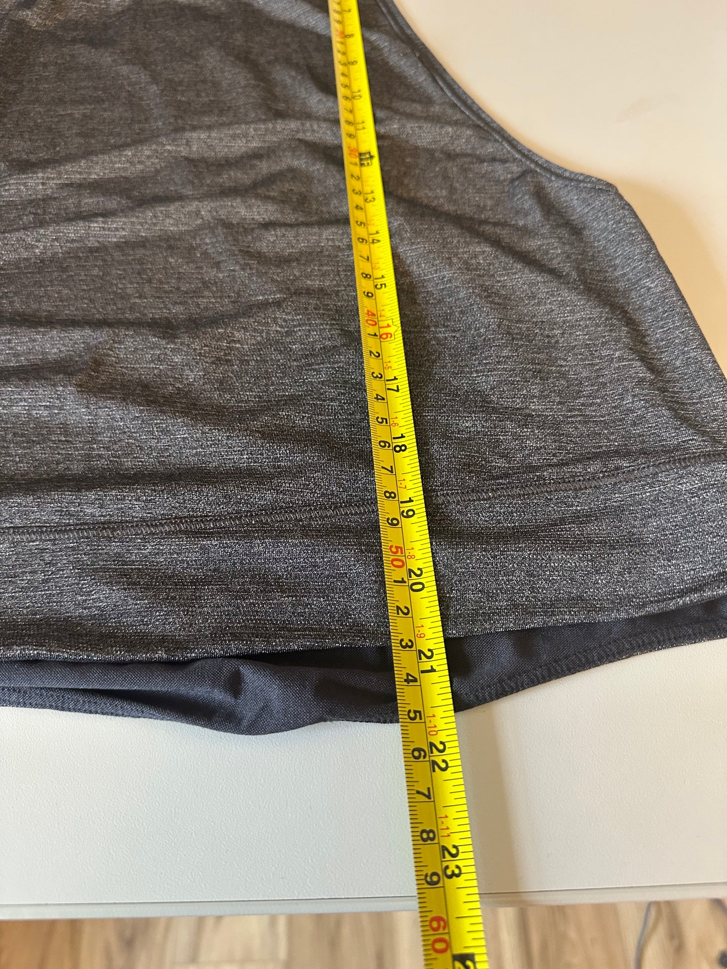 Lululemon Heathered Gray Space Dye Racerback Tank Top