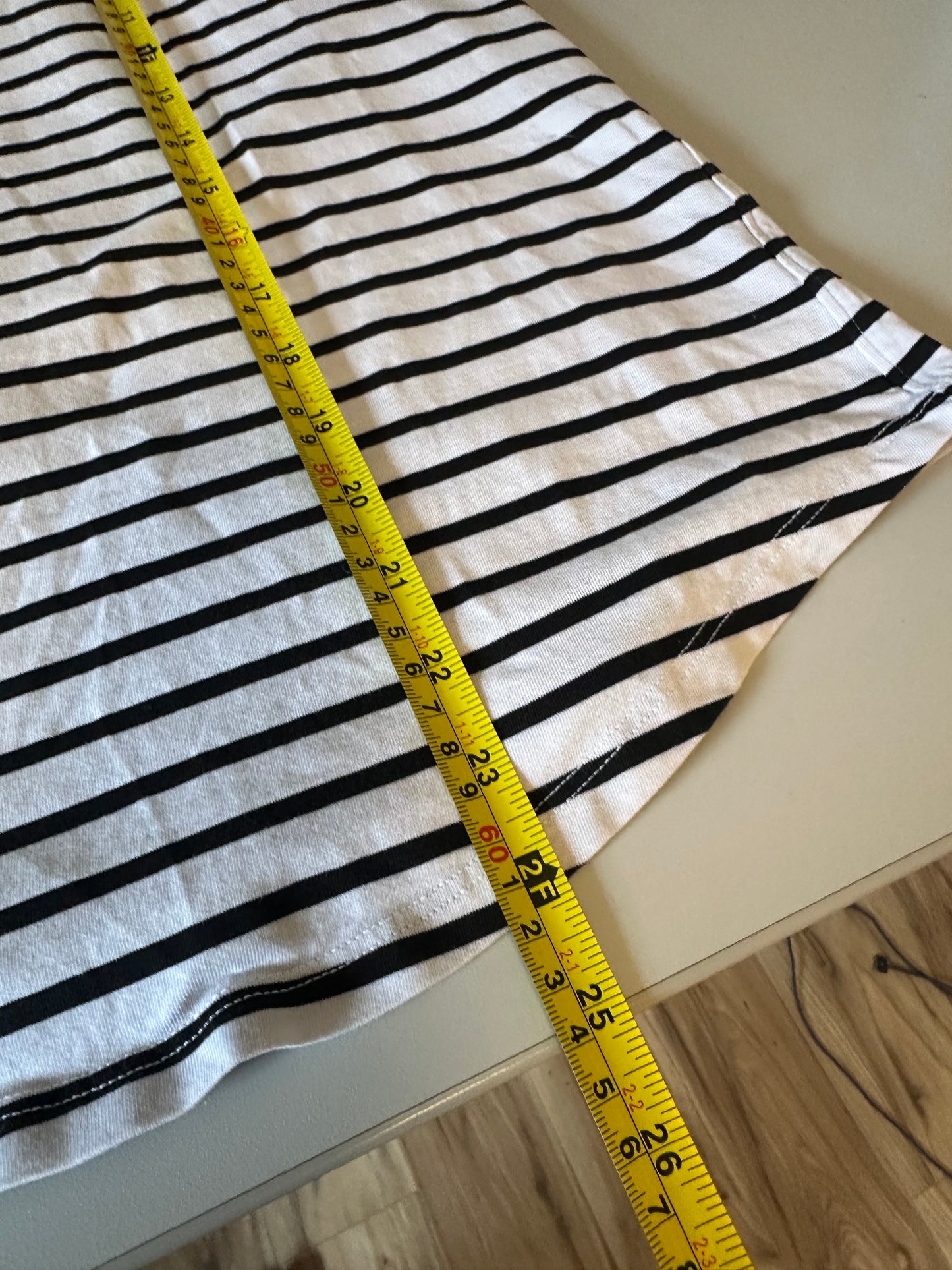 Lululemon Black and White Striped Racerback Tank Top