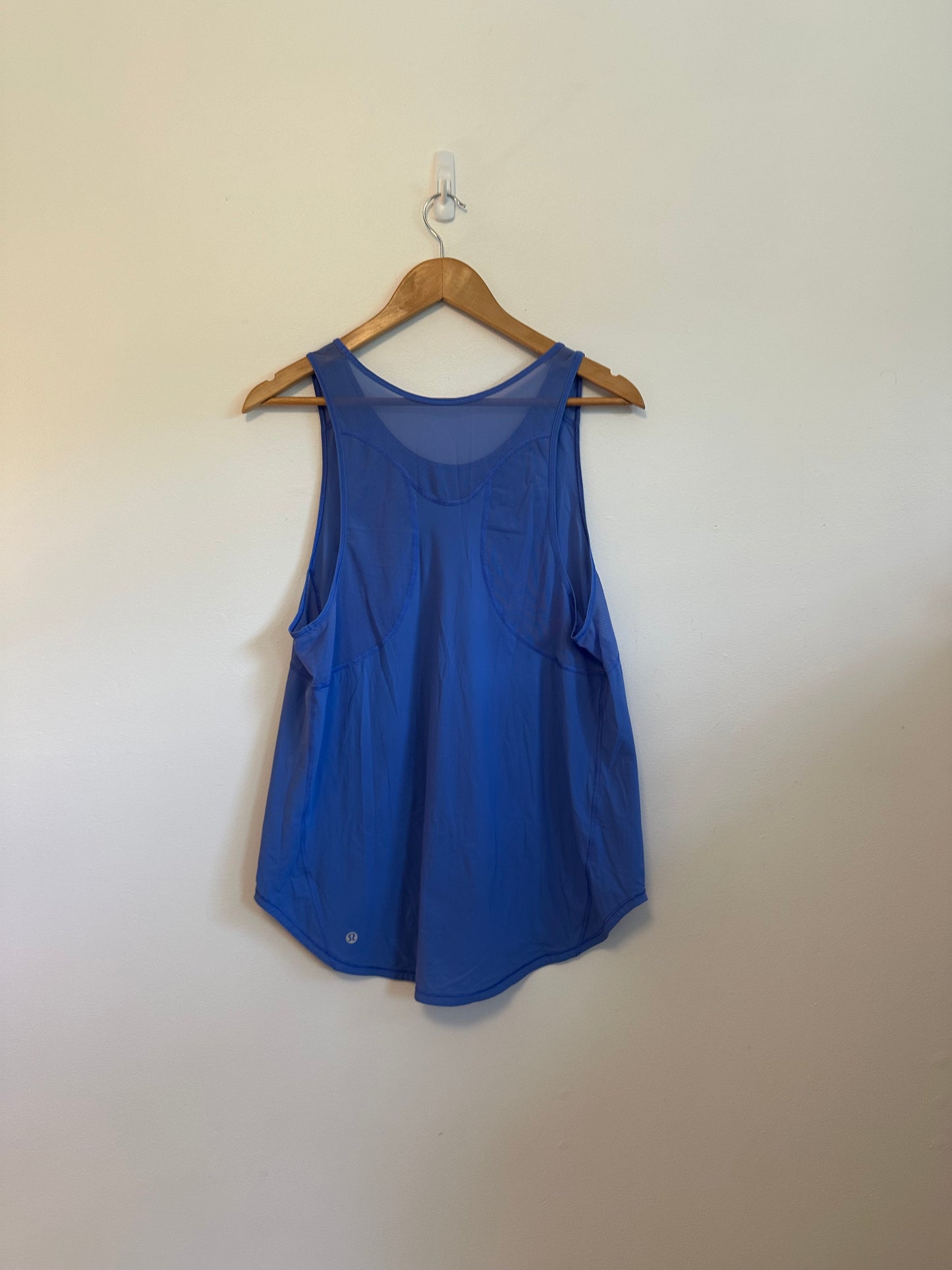 Lululemon Sculpt  Mesh Back Sleeveless Athletic Tank Top in Blue