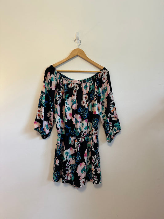 Love Ady Floral Off the Shoulder Romper