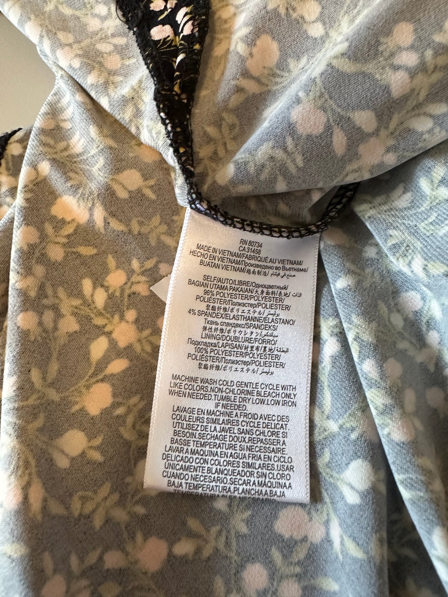 BCBGeneration Black Floral Racerback Midi Dress | Size Medium