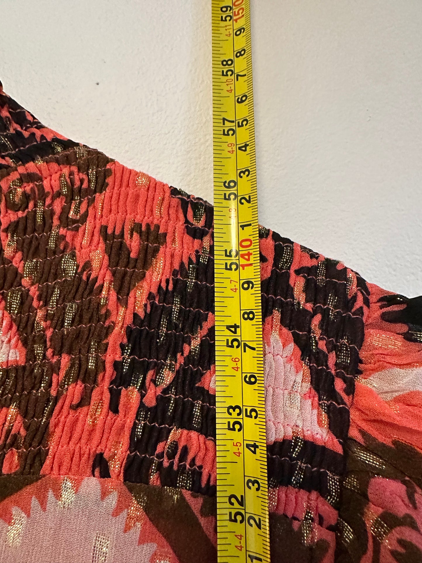 NWT Oliphant Smocked Neck Maxi Dress in Uzbek Brick | Size Medium