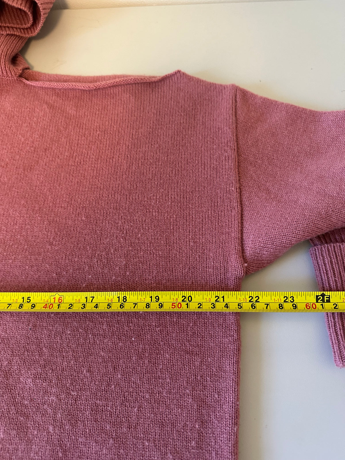Paige Raundi Wool Blend Cold Shoulder Turtleneck Sweater in Rose Pink | Size Medium
