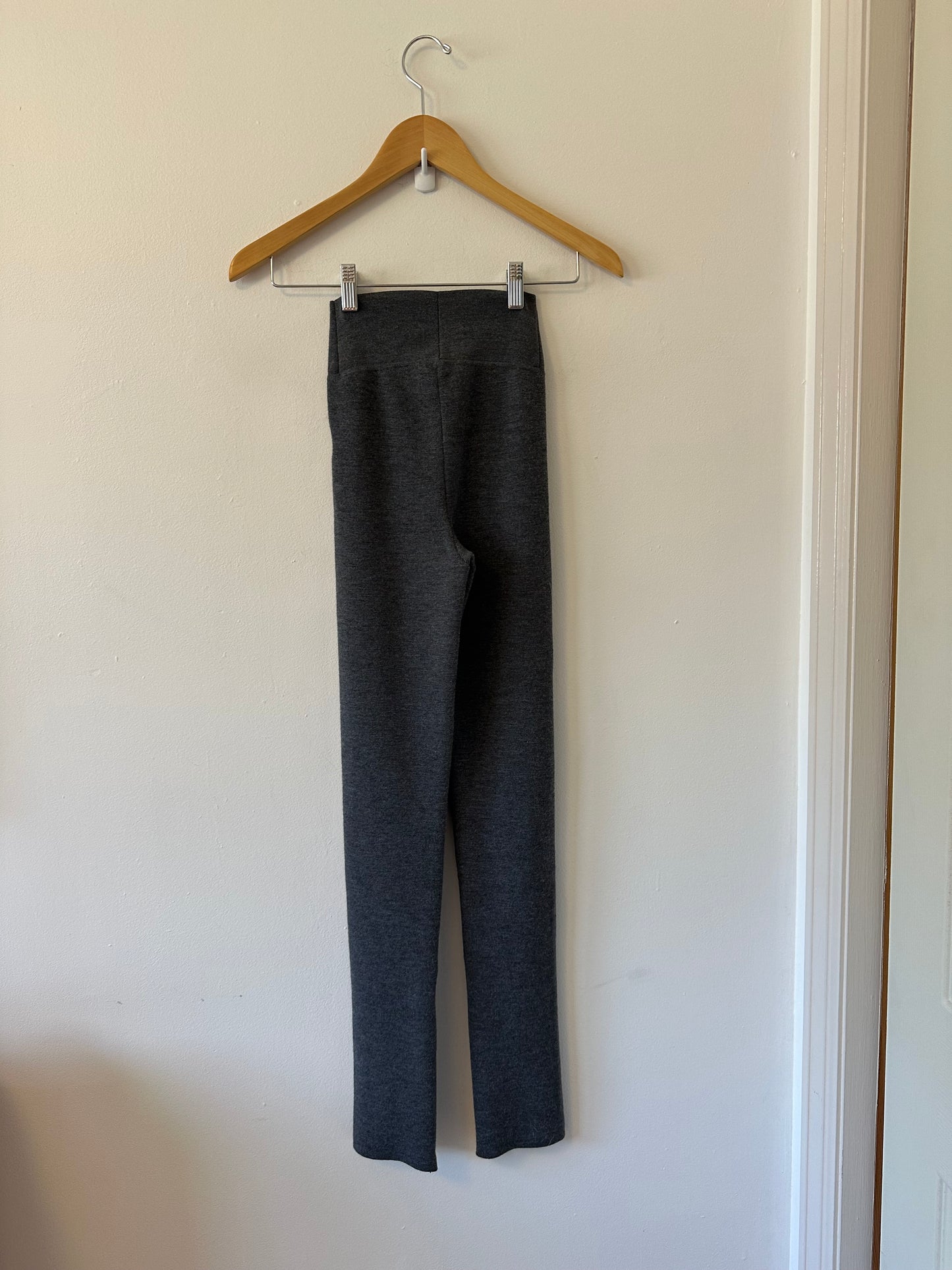 White + Warren Superfine Merino Zip Legging in Charcoal Gray | Size XS