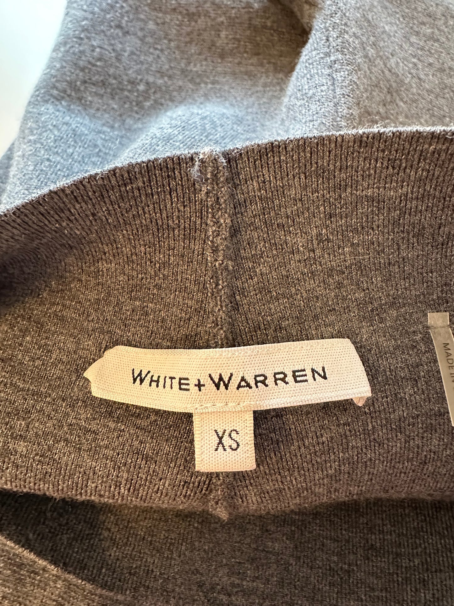 White + Warren Superfine Merino Zip Legging in Charcoal Gray | Size XS