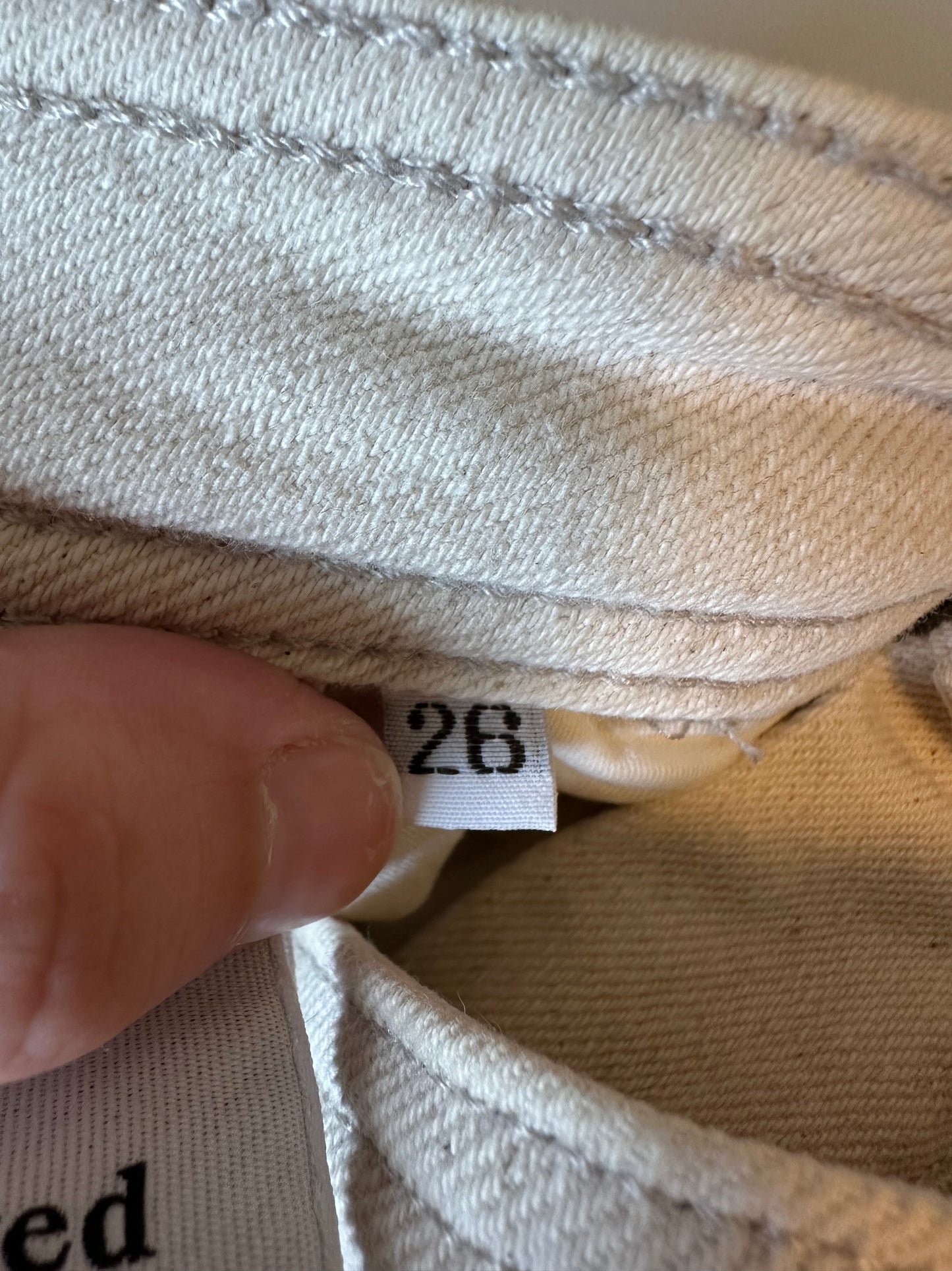 Closed Cream Carpenter Wide Leg Jeans | Size 26