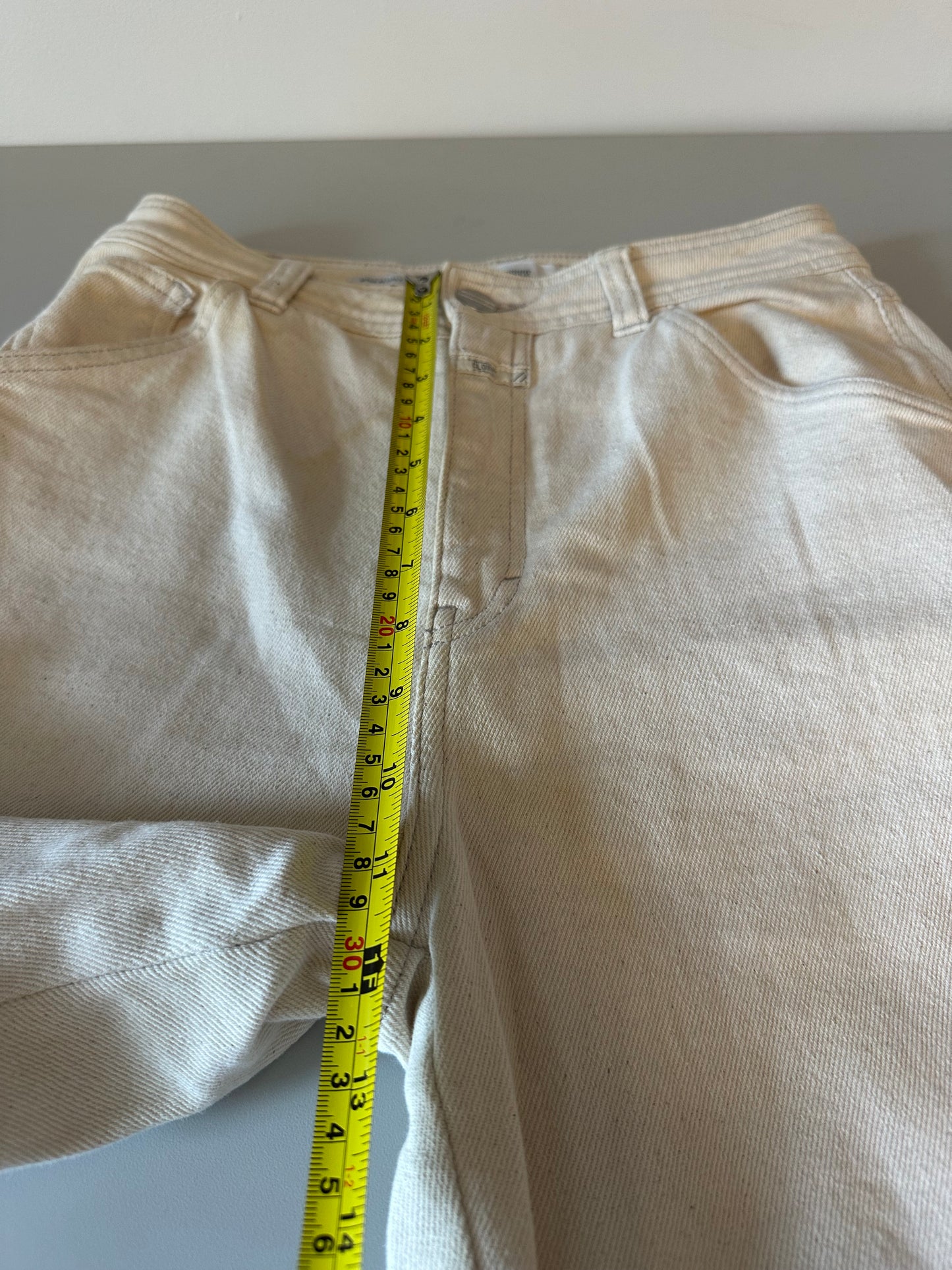 Closed Cream Carpenter Wide Leg Jeans | Size 26