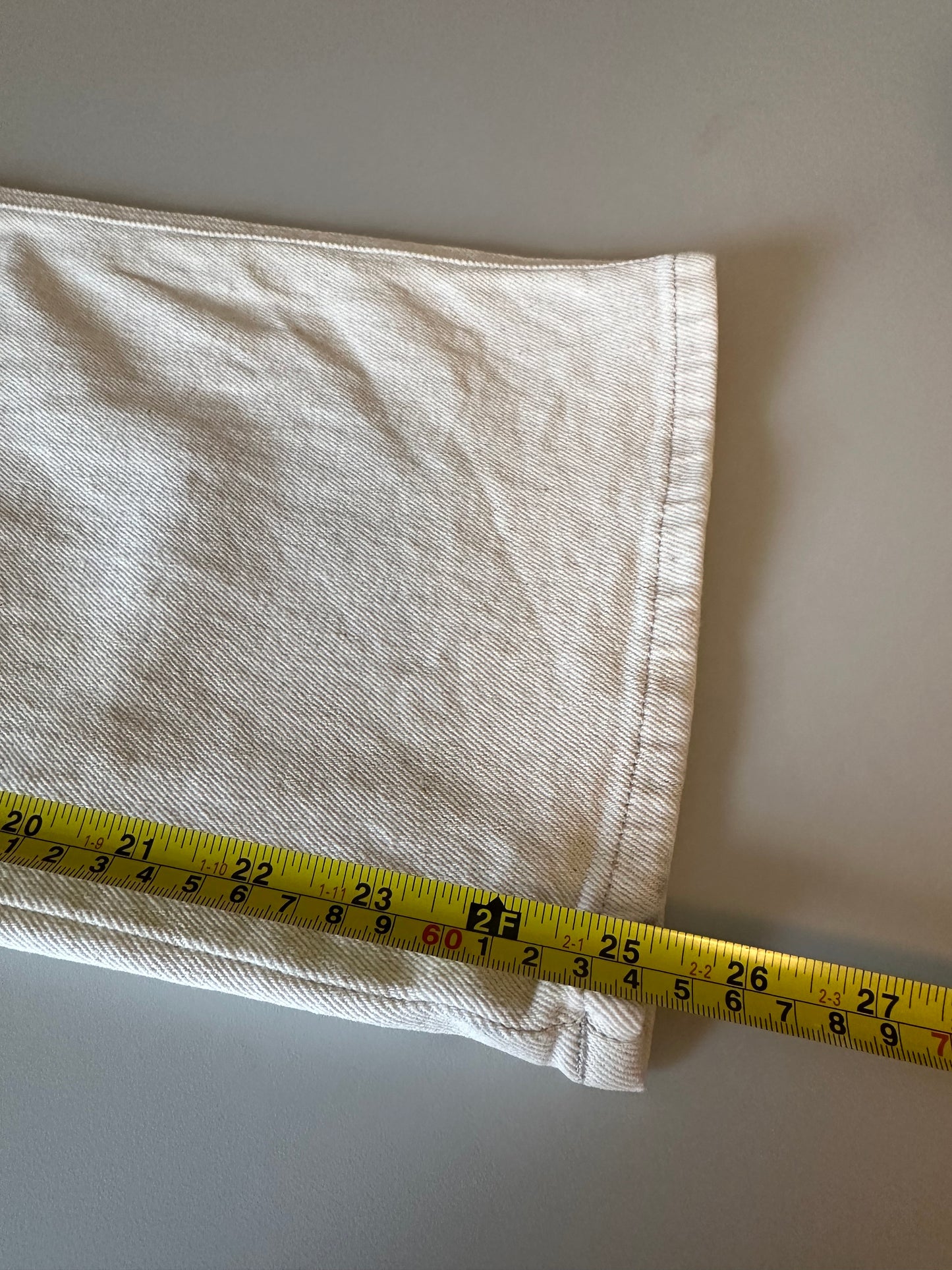 Closed Cream Carpenter Wide Leg Jeans | Size 26
