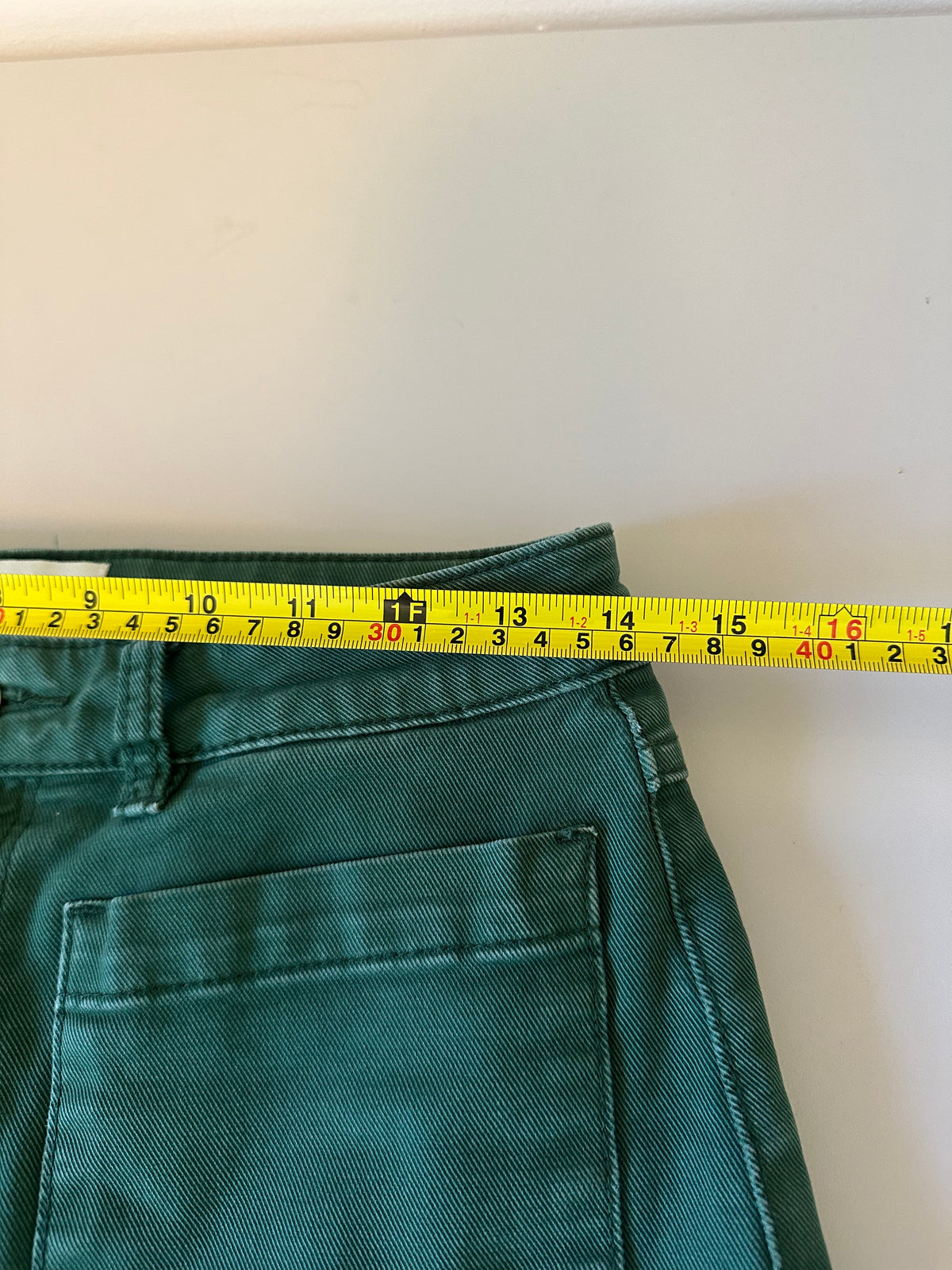 Rollas High Rise Wide Leg Sailor Pants in Basil Green | Size 29