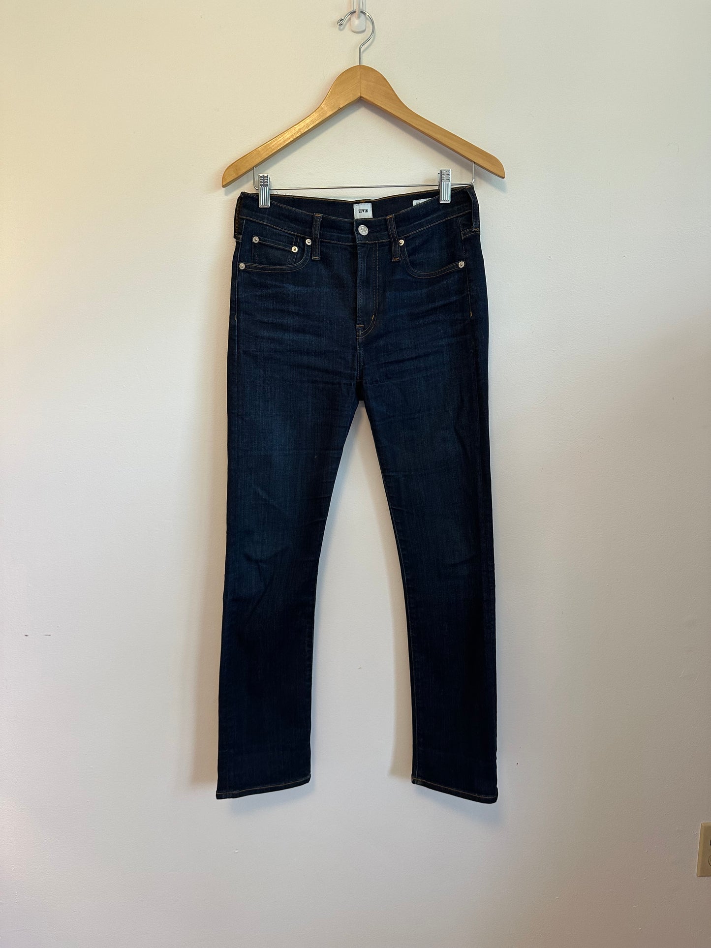 Edwin Elin Straight Leg Dark Indigo Wash Jeans | Size 26