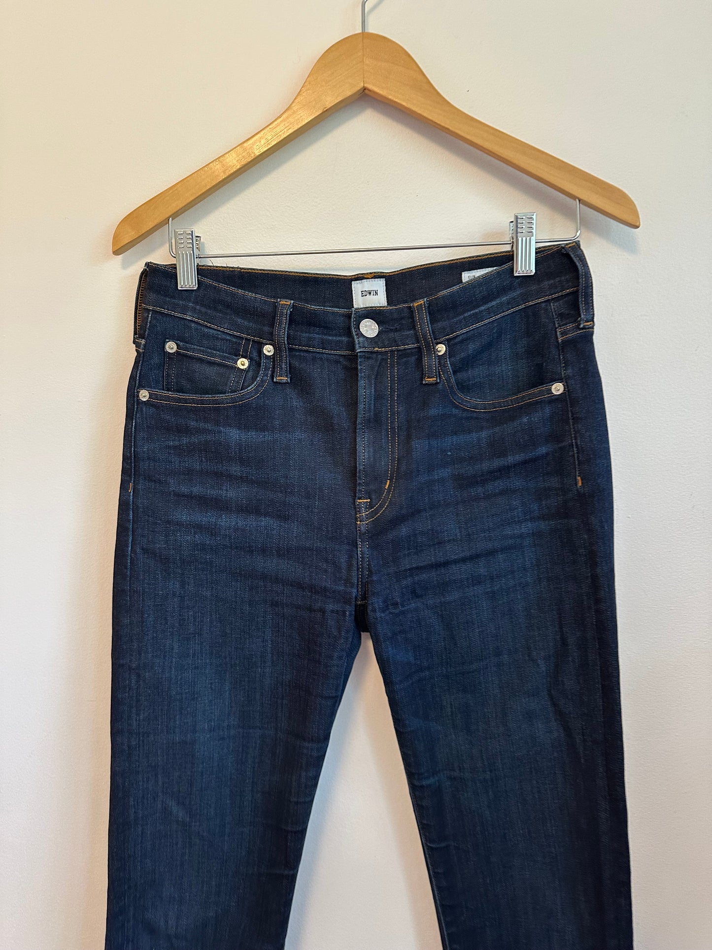 Edwin Elin Straight Leg Dark Indigo Wash Jeans | Size 26