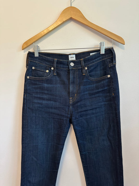 Edwin Elin Straight Leg Dark Indigo Wash Jeans | Size 26