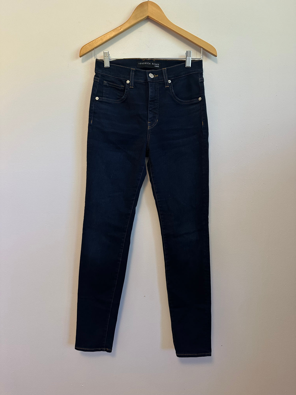 Veronica Beard Debbie High Rise Skinny Jeans in Dark River | Size 27