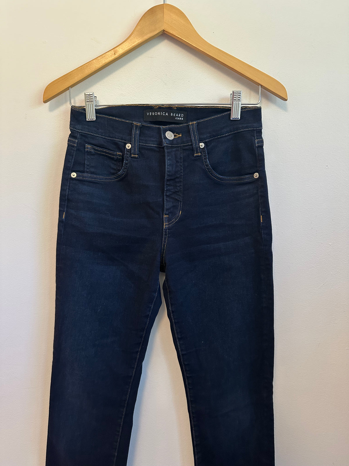 Veronica Beard Debbie High Rise Skinny Jeans in Dark River | Size 27