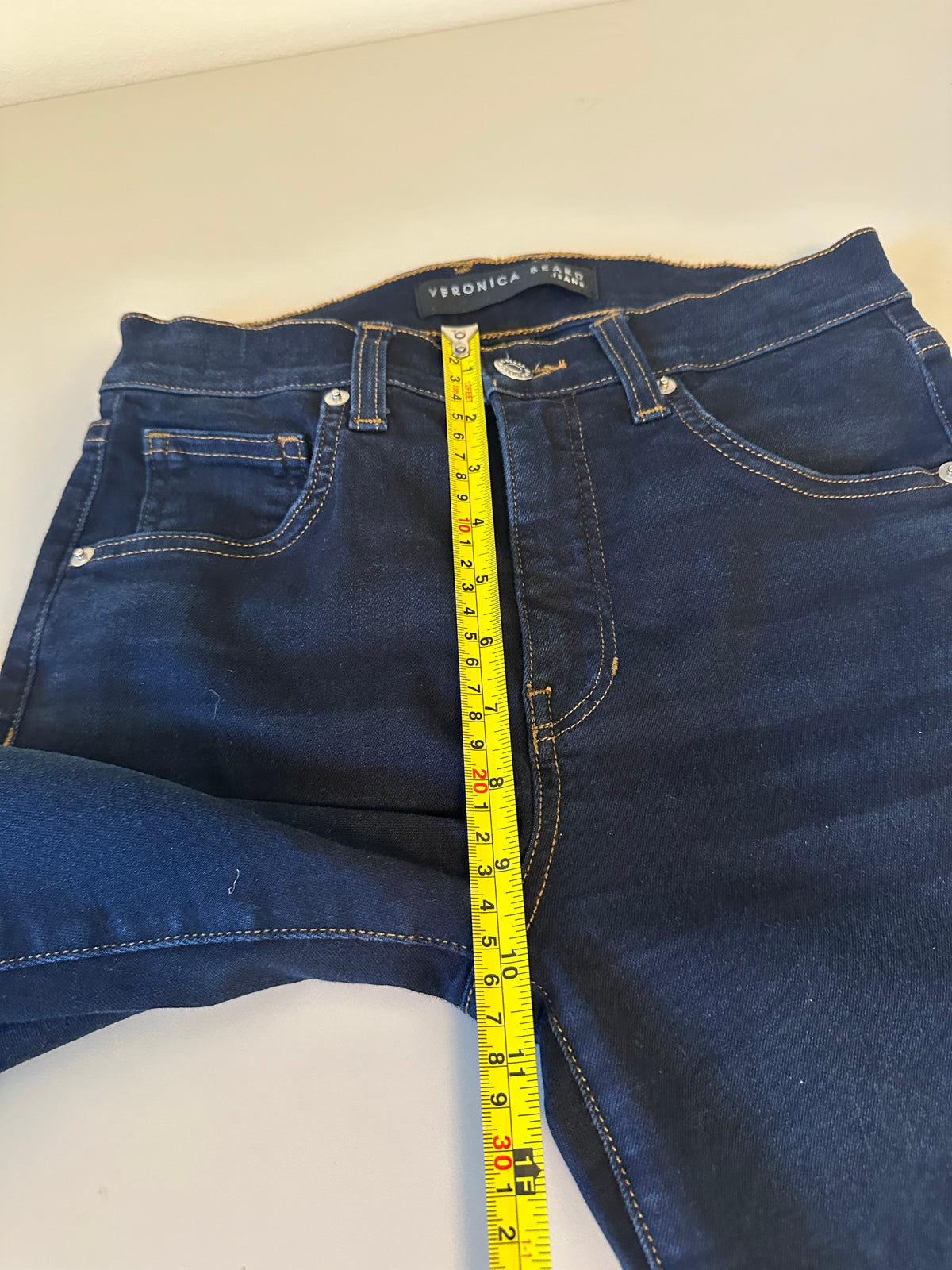 Veronica Beard Debbie High Rise Skinny Jeans in Dark River | Size 27