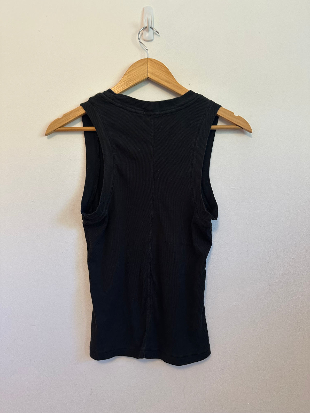 Z Supply Black Ribbed Scoop Neck Tank Top | Size Medium