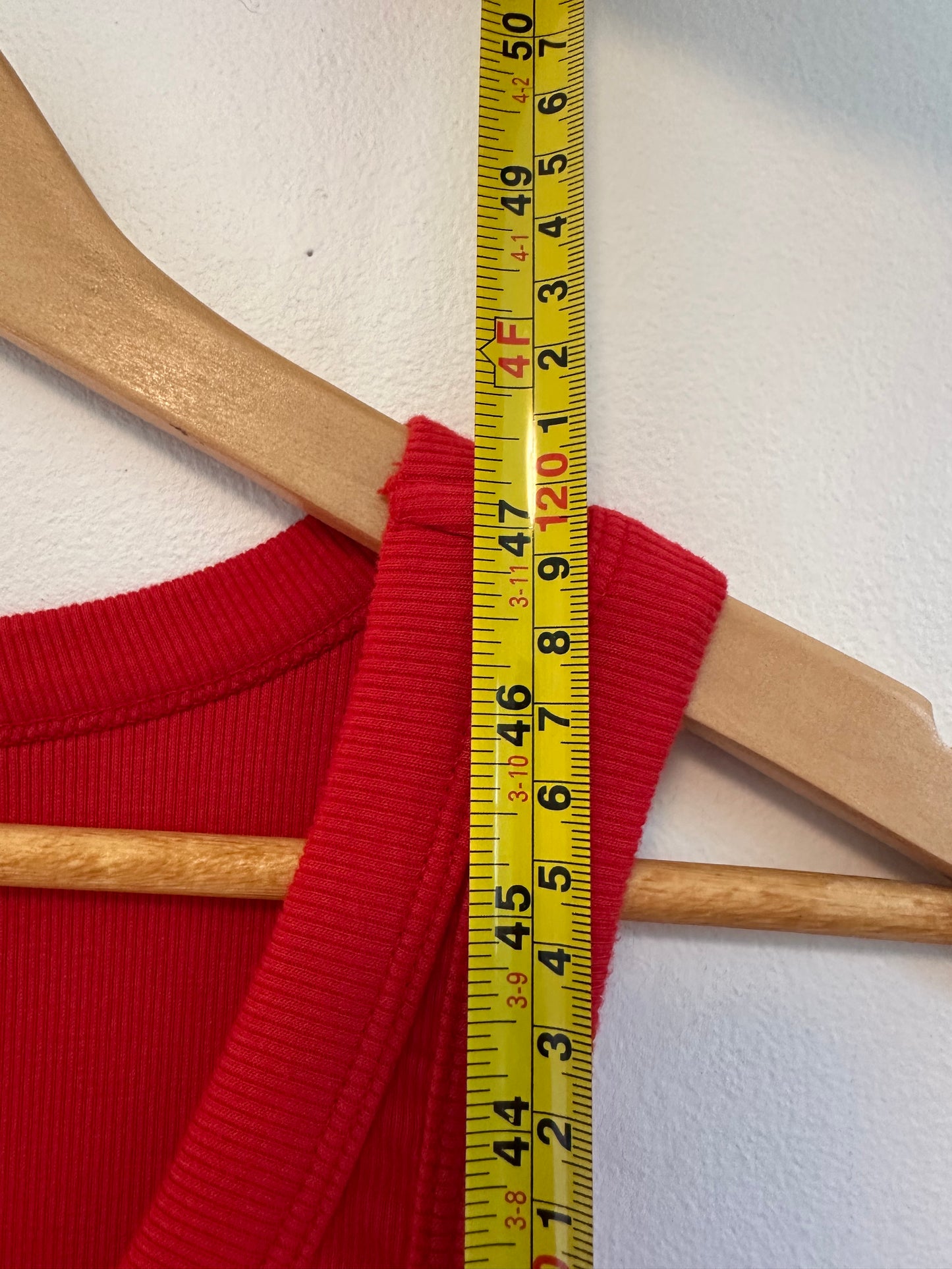 Michael Stars Red Ribbed Ruched V-Neck Maxi Dress | Size Small