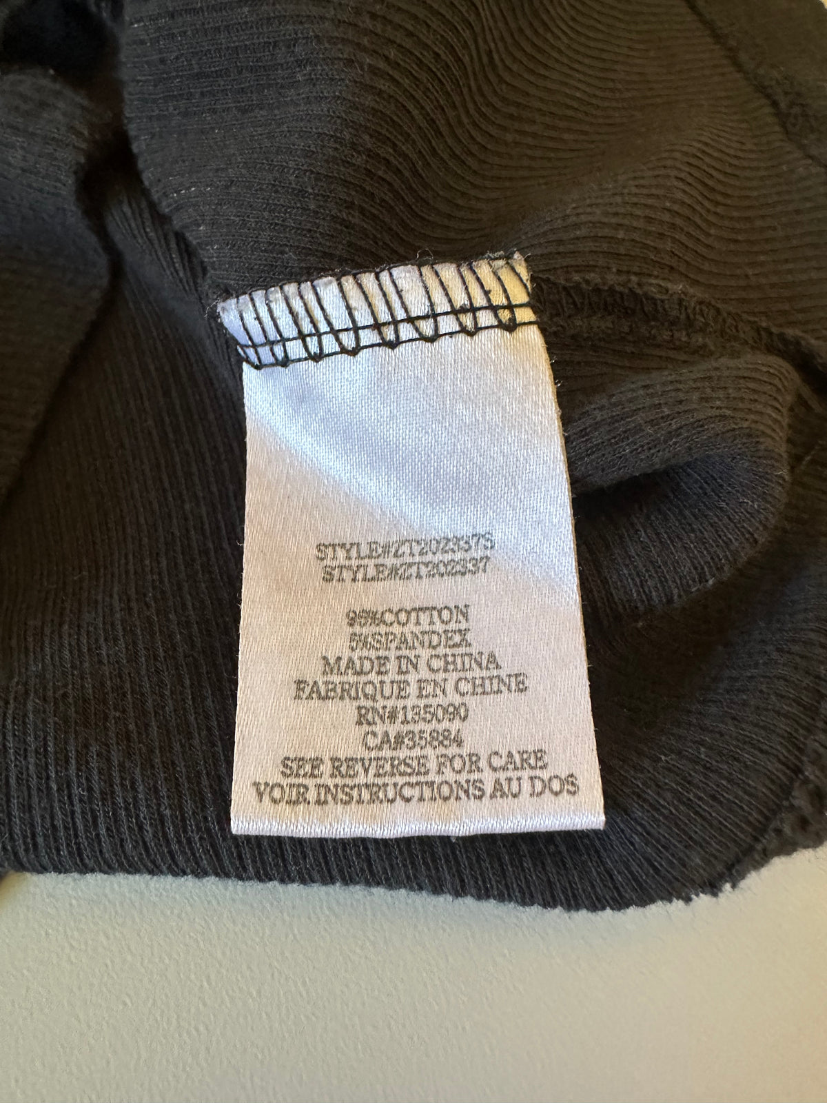 Z Supply Black Ribbed Scoop Neck Tank Top | Size Medium