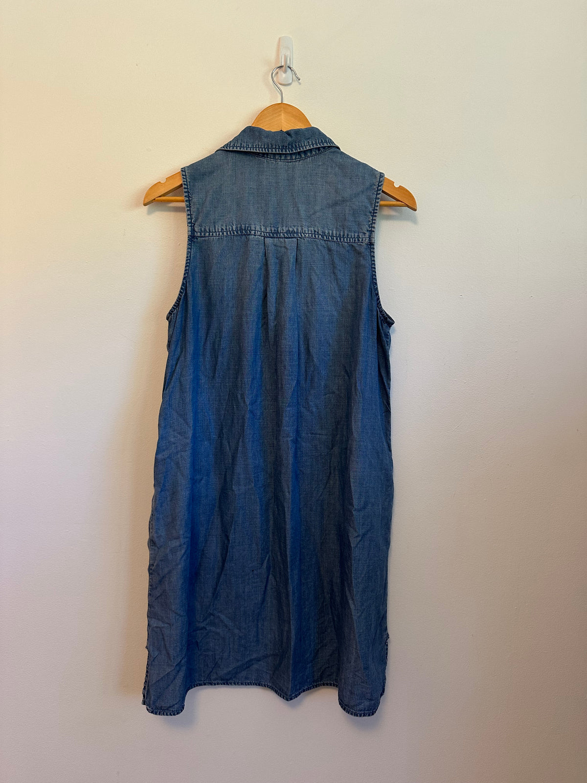 Bella Dahl Blue Tencel Sleeveless Shift Dress | Size Medium