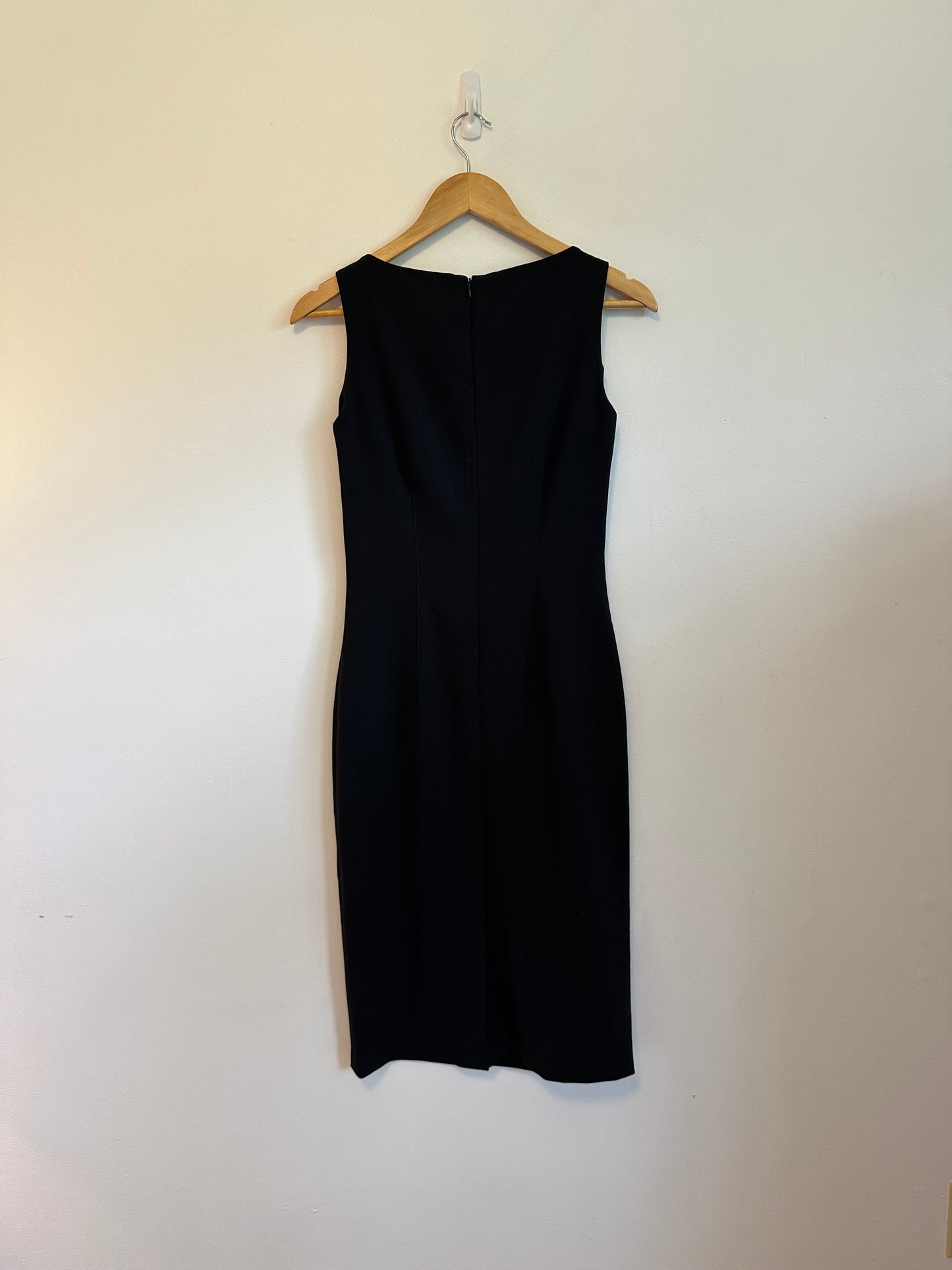 Theory Bergdorf Goodman Black Wool Blend Sleeveless Sheath Dress | Size 4