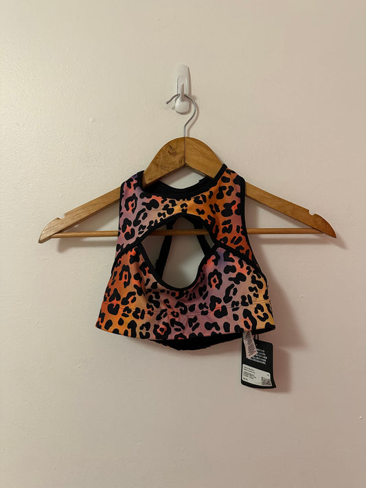 NWT Savage X Fendy Hotline Rainbow Leopard Print Medium Impact Sports Bra | XS