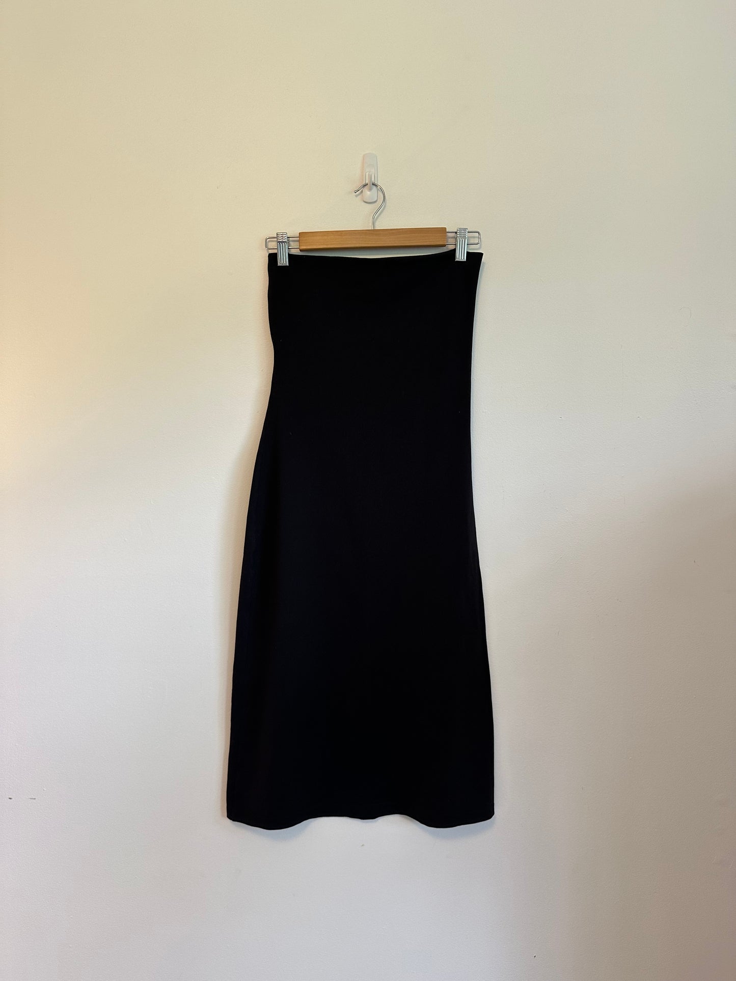 Susana Monaco Black Strapless Midi Tube Dress | Size Small