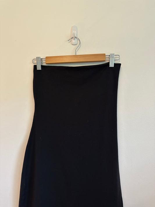 Susana Monaco Black Strapless Midi Tube Dress | Size Small