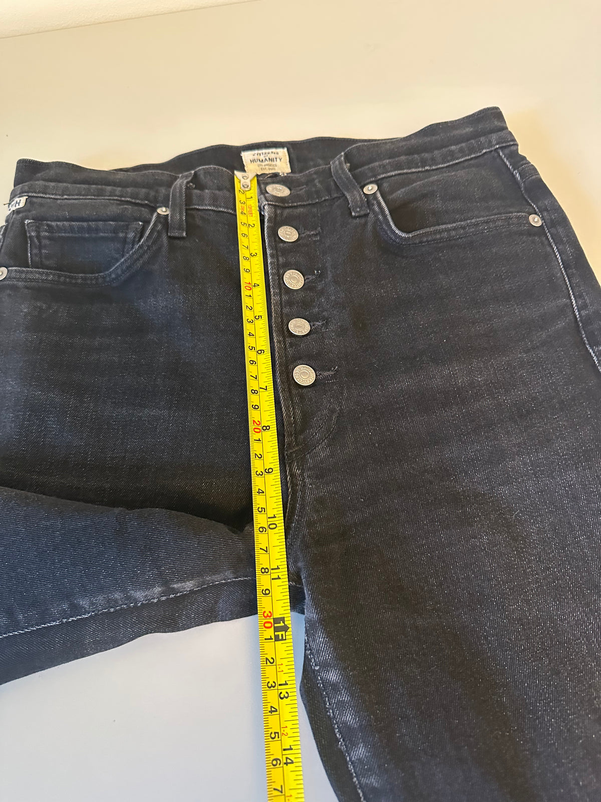 Citizens of Humanity Olivia High Rise Slim Ankle Jeans in Black | Size 28