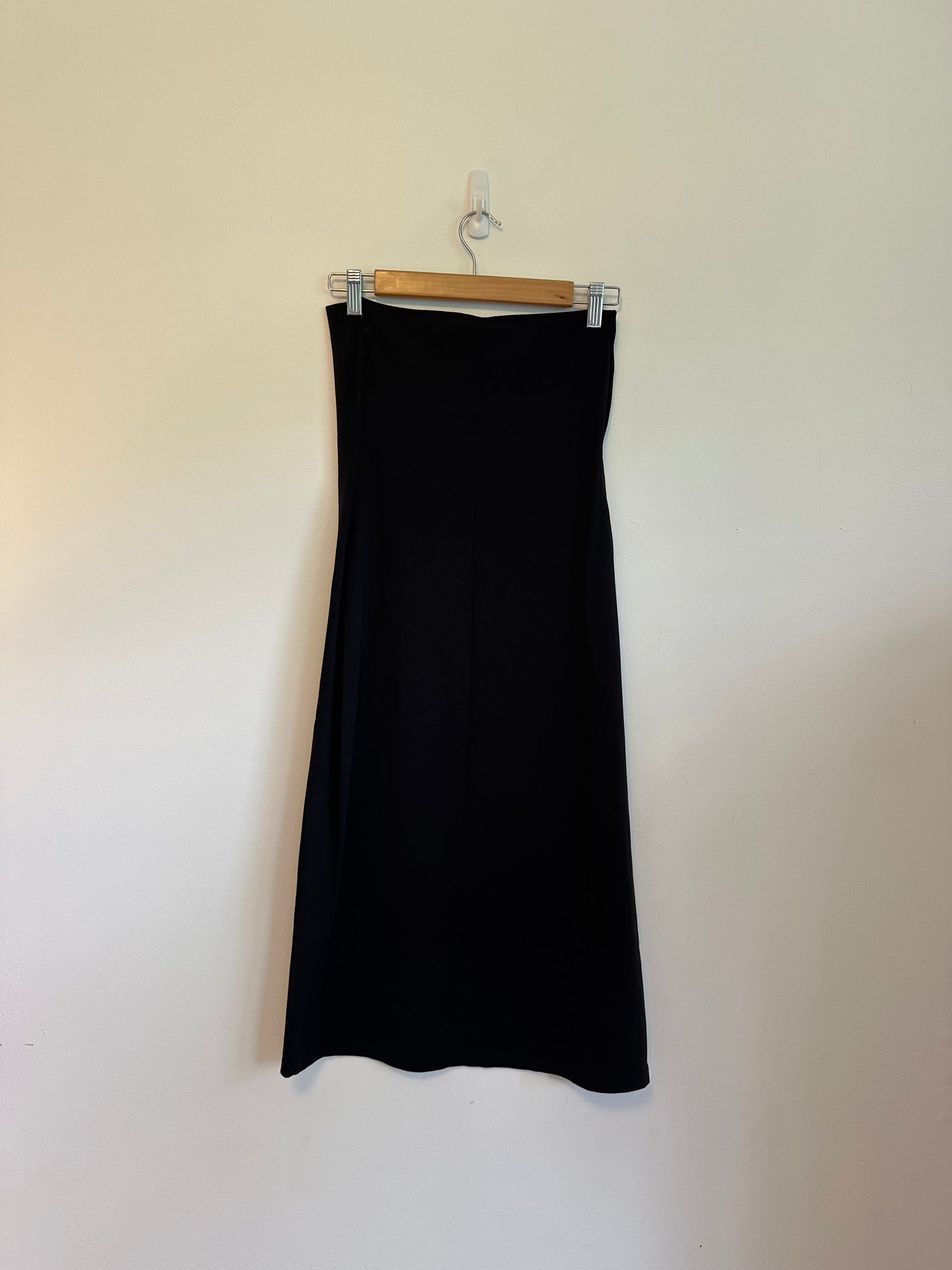 Susana Monaco Black Strapless Midi Tube Dress | Size Small