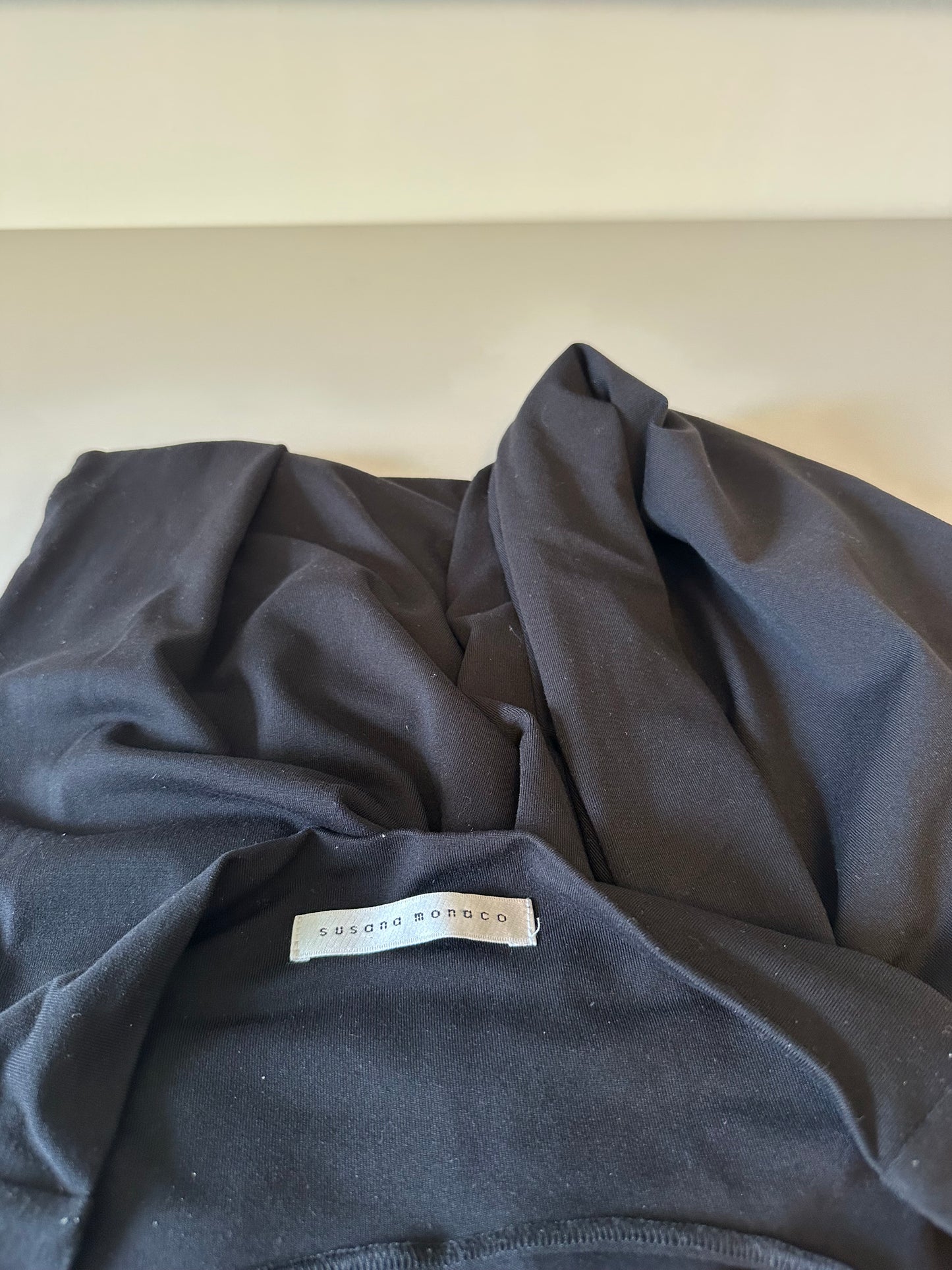 Susana Monaco Black Strapless Midi Tube Dress | Size Small