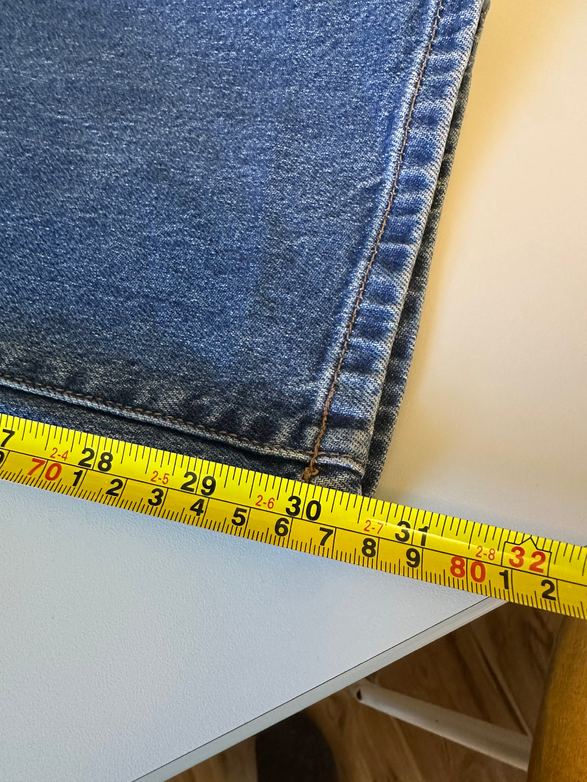 AYR The LaLa High Rise Straight Leg Jeans in Blue | Size 28