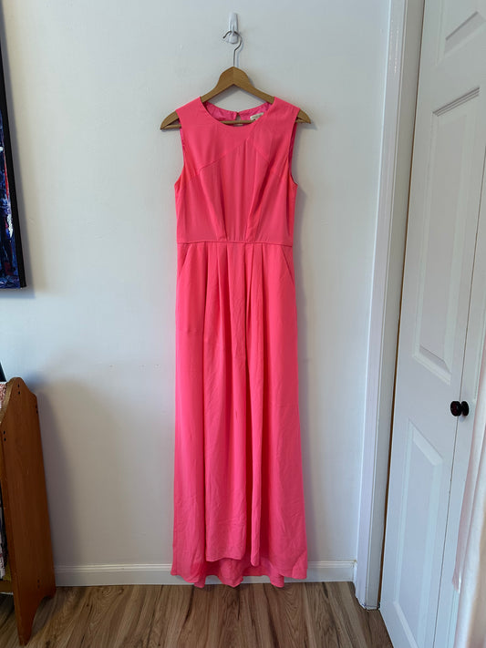 Shoshanna Mabrey Maxi Dress in Neon Barbie Pink | Size 6