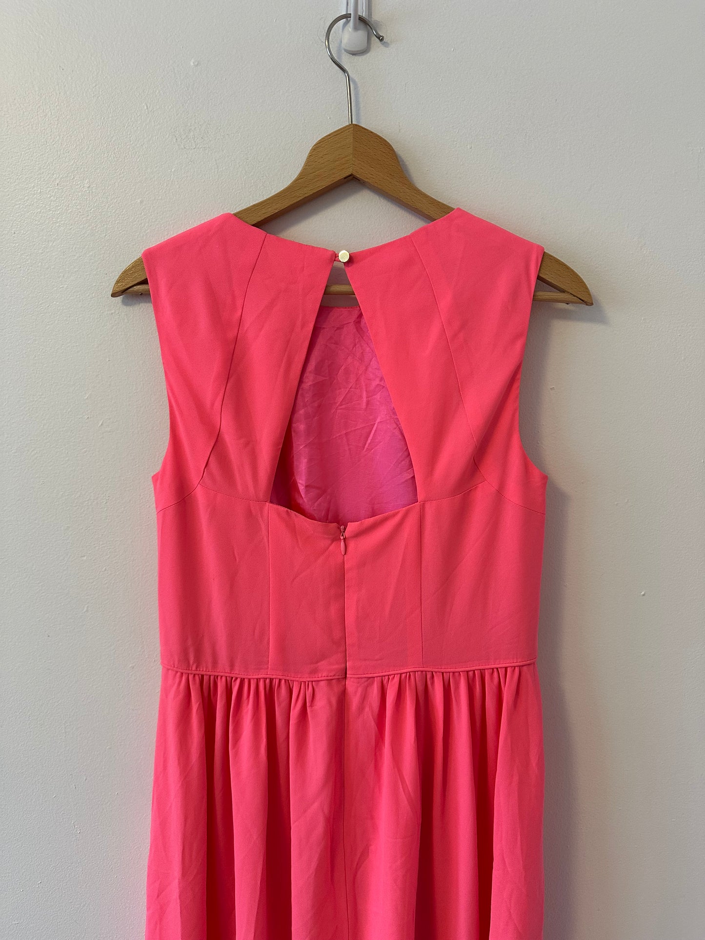 Shoshanna Mabrey Maxi Dress in Neon Barbie Pink | Size 6