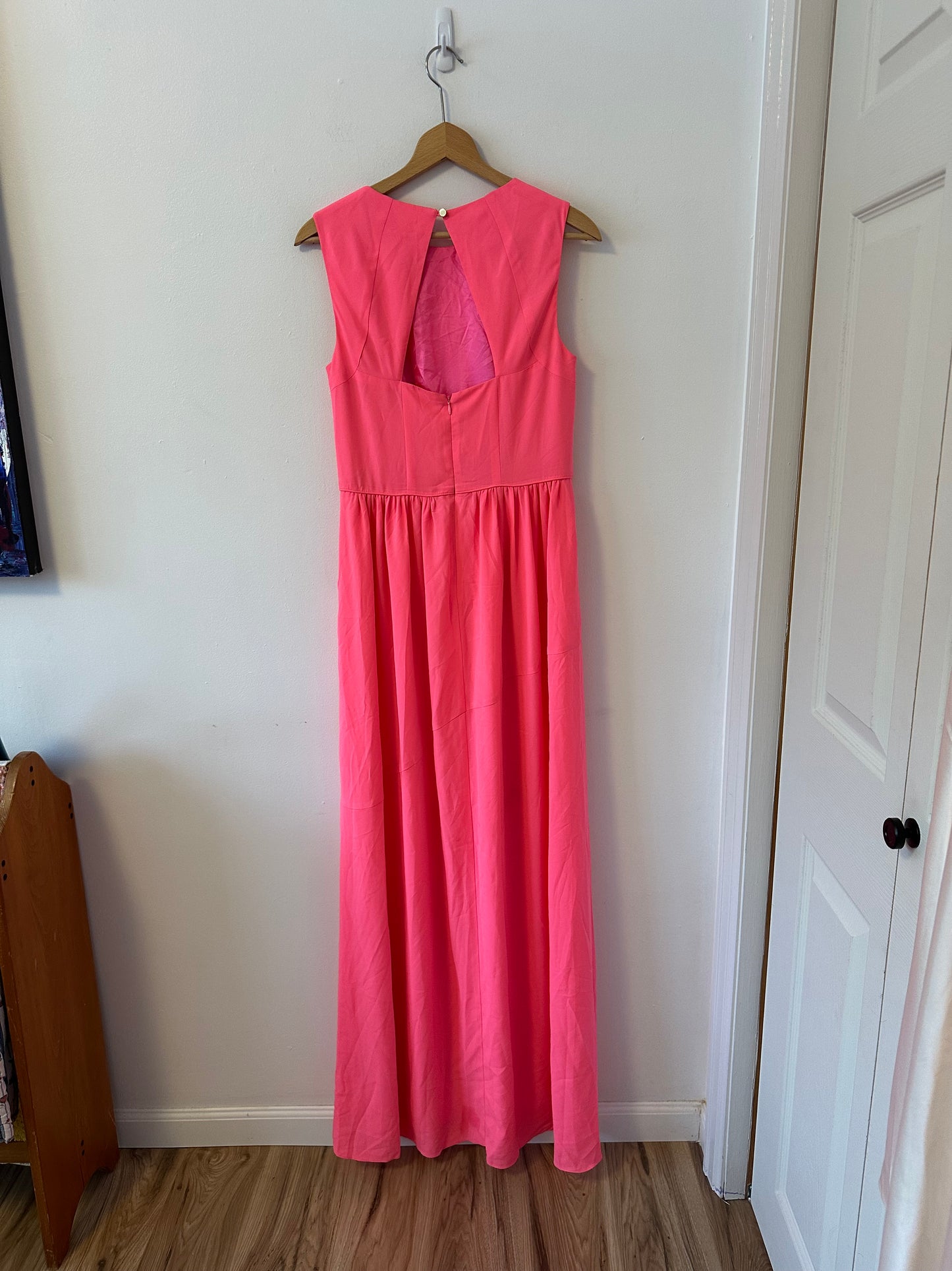 Shoshanna Mabrey Maxi Dress in Neon Barbie Pink | Size 6