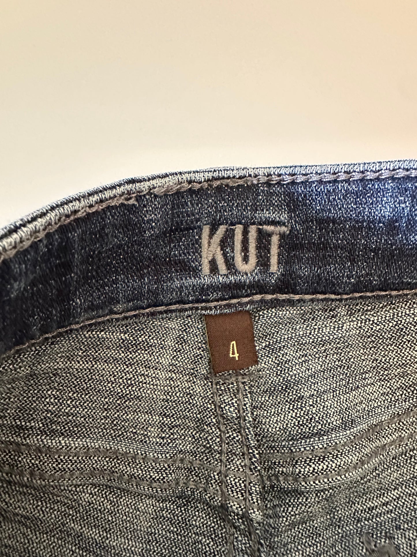 Kut from the Kloth High Rise Denim Dark Wash Raw Hem Shorts | Size 4