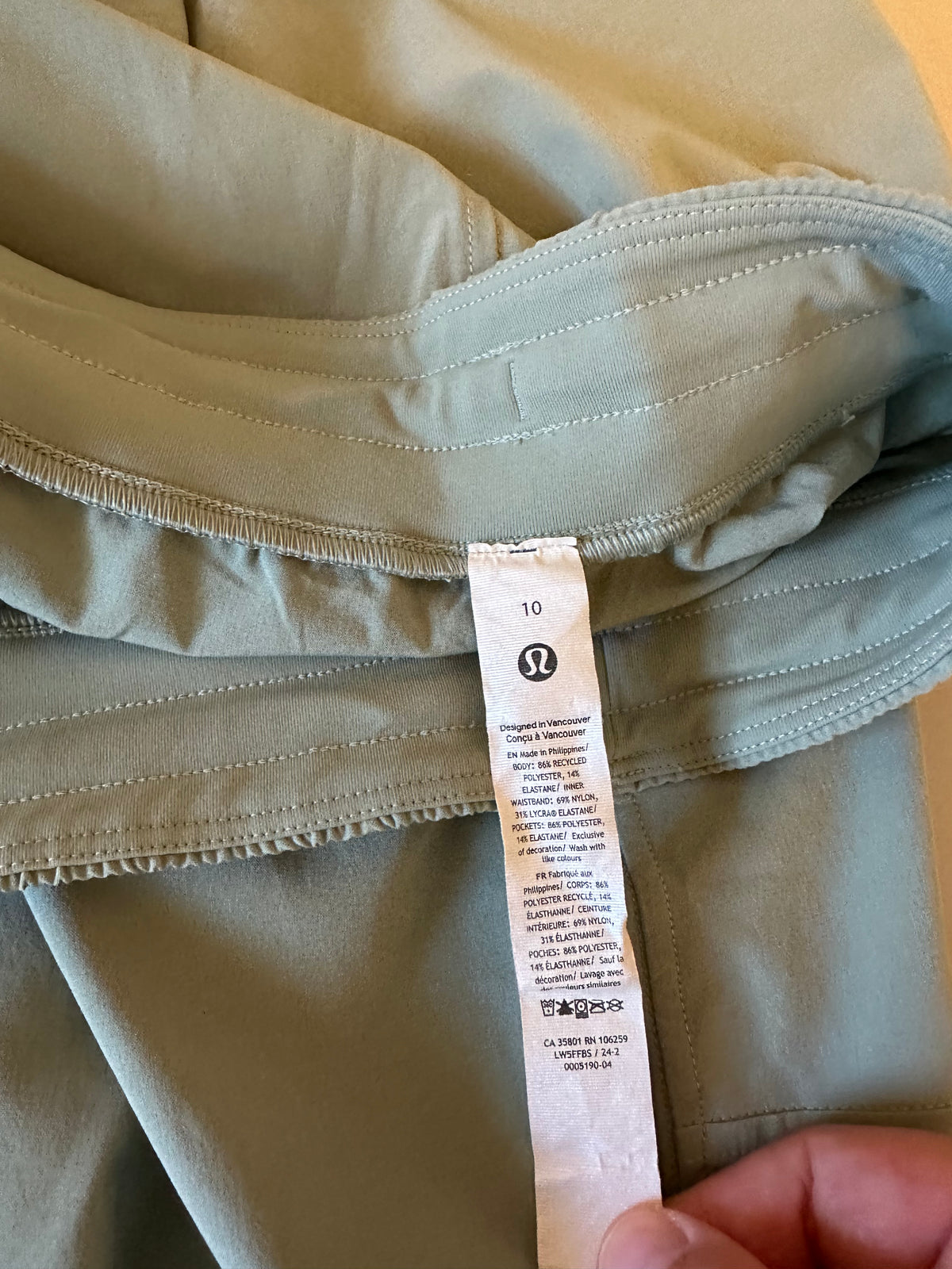 Lululemon Swift Stretch High Rise Wide Leg Pant in Sage Green | Size 10
