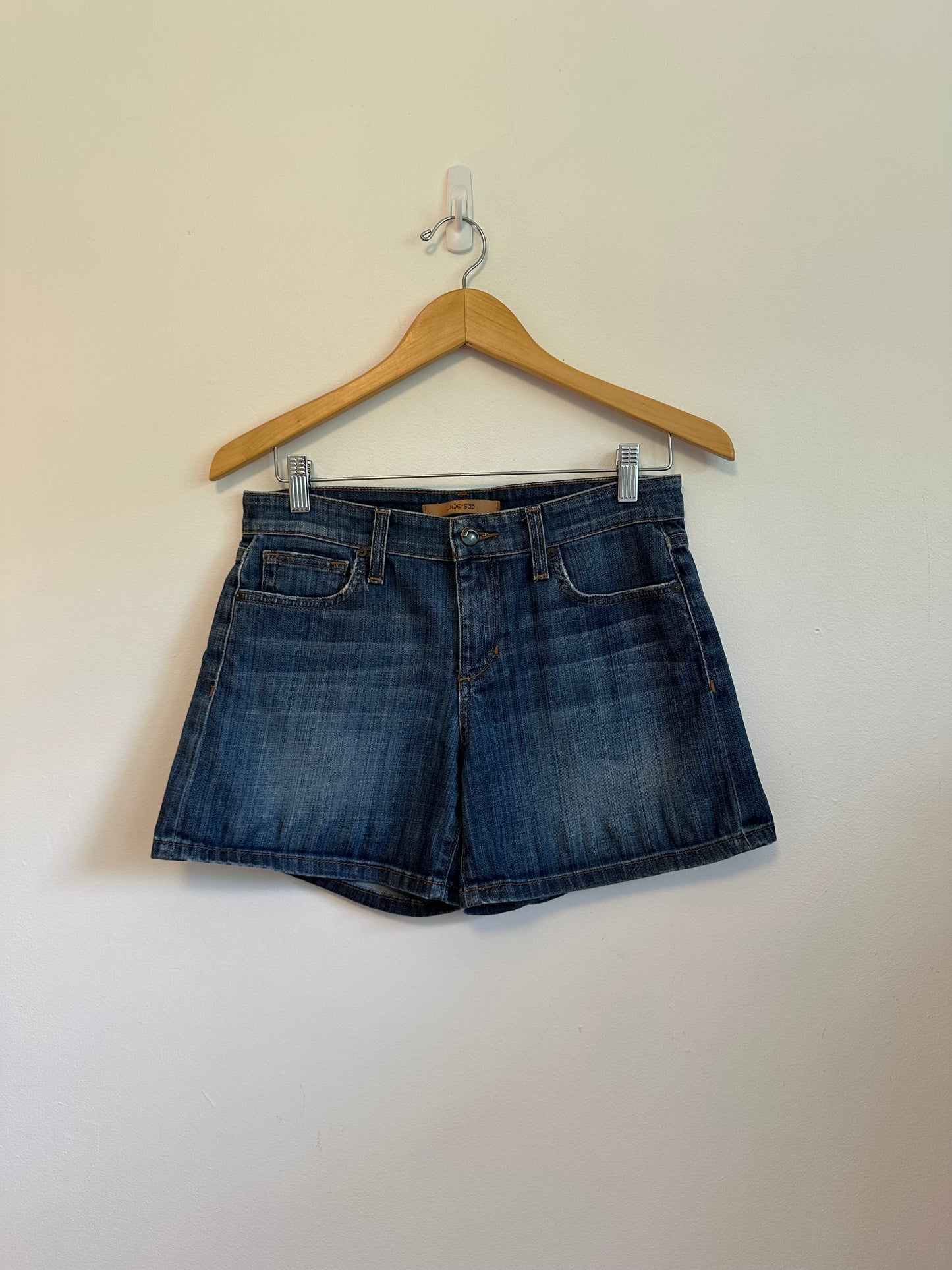 Joes Jeans Dark Wash Denim Mid Rise Stretch Classic Blue Shorts | Size 27