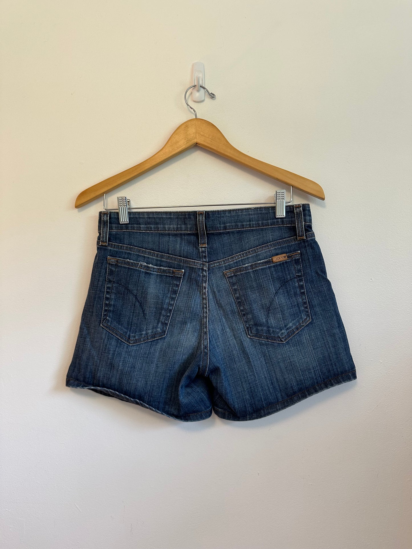 Joes Jeans Dark Wash Denim Mid Rise Stretch Classic Blue Shorts | Size 27
