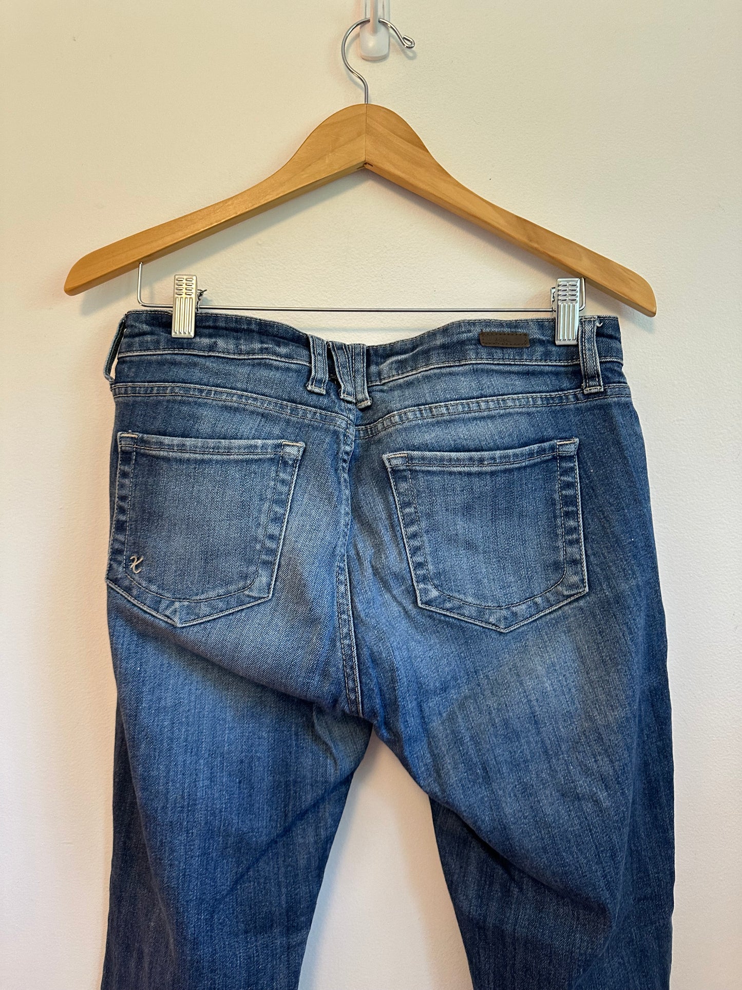 Kut from the Kloth Distressed Medium Wash Straight Leg Jeans | Size 4 Petite