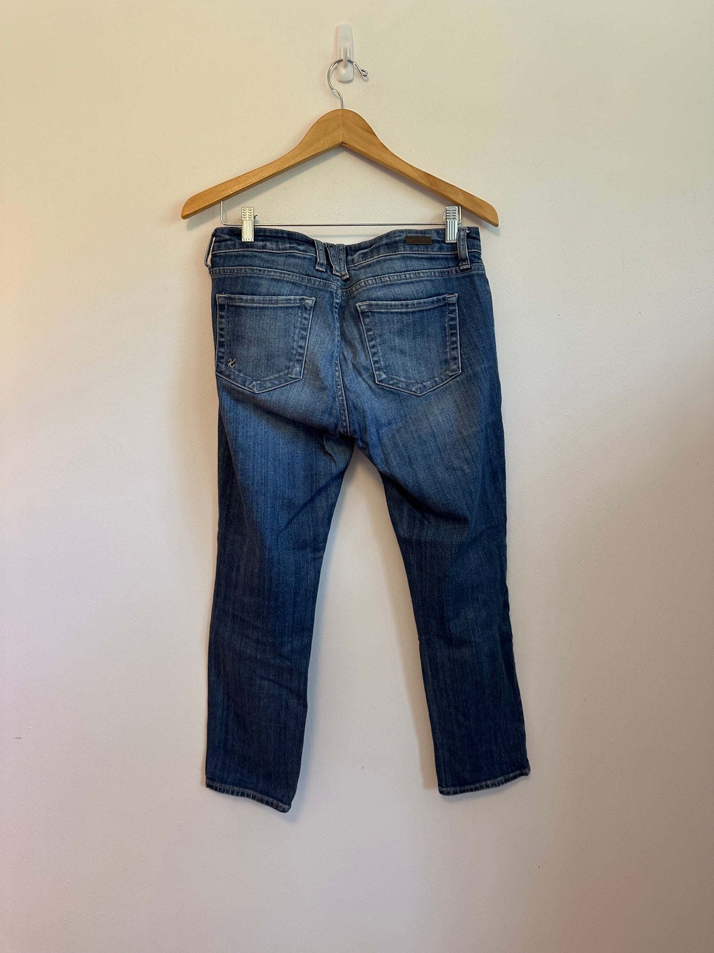 Kut from the Kloth Distressed Medium Wash Straight Leg Jeans | Size 4 Petite