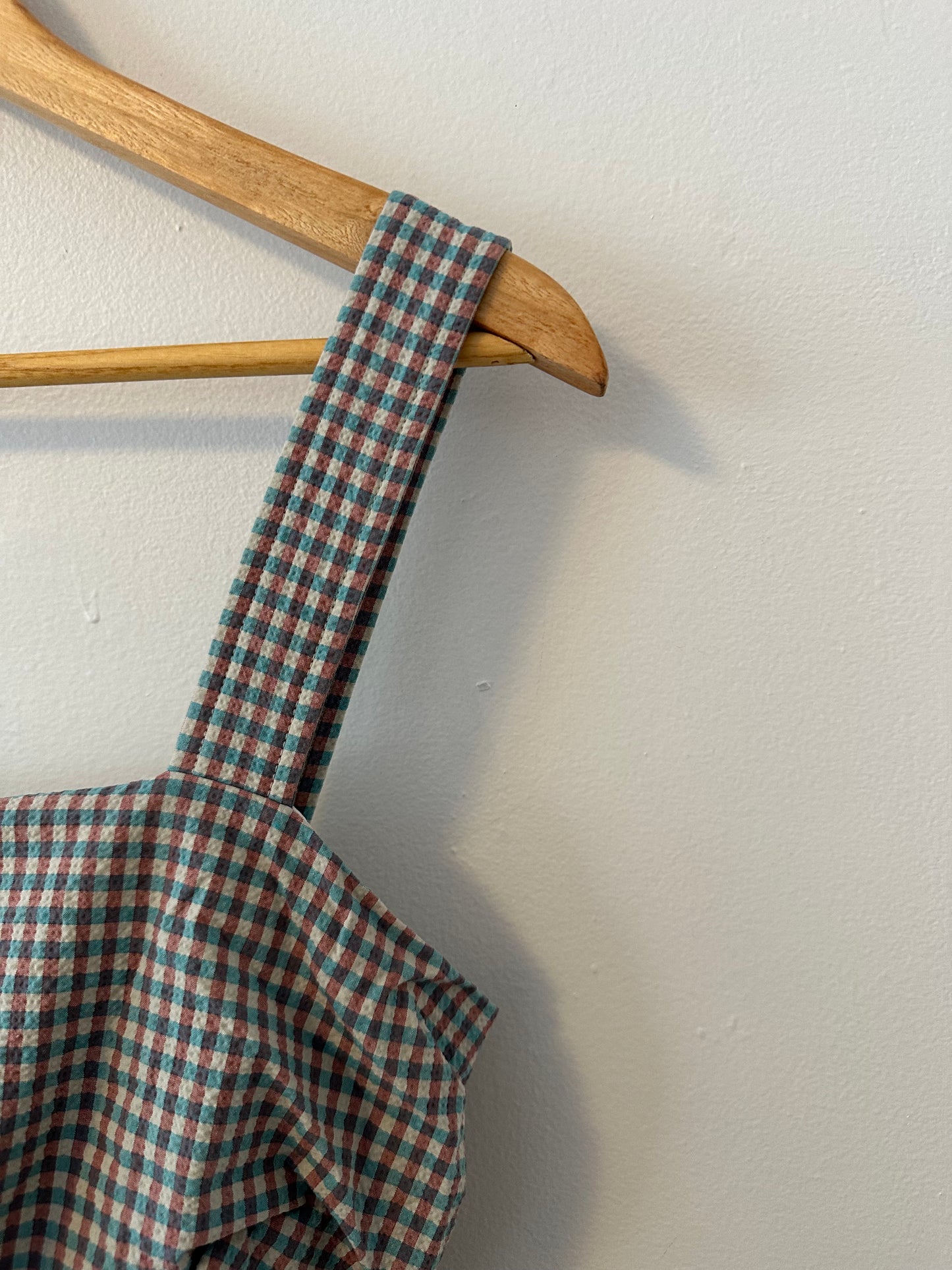 NWT Veronica Beard Positano Gingham Seersucker Dress | Size 8