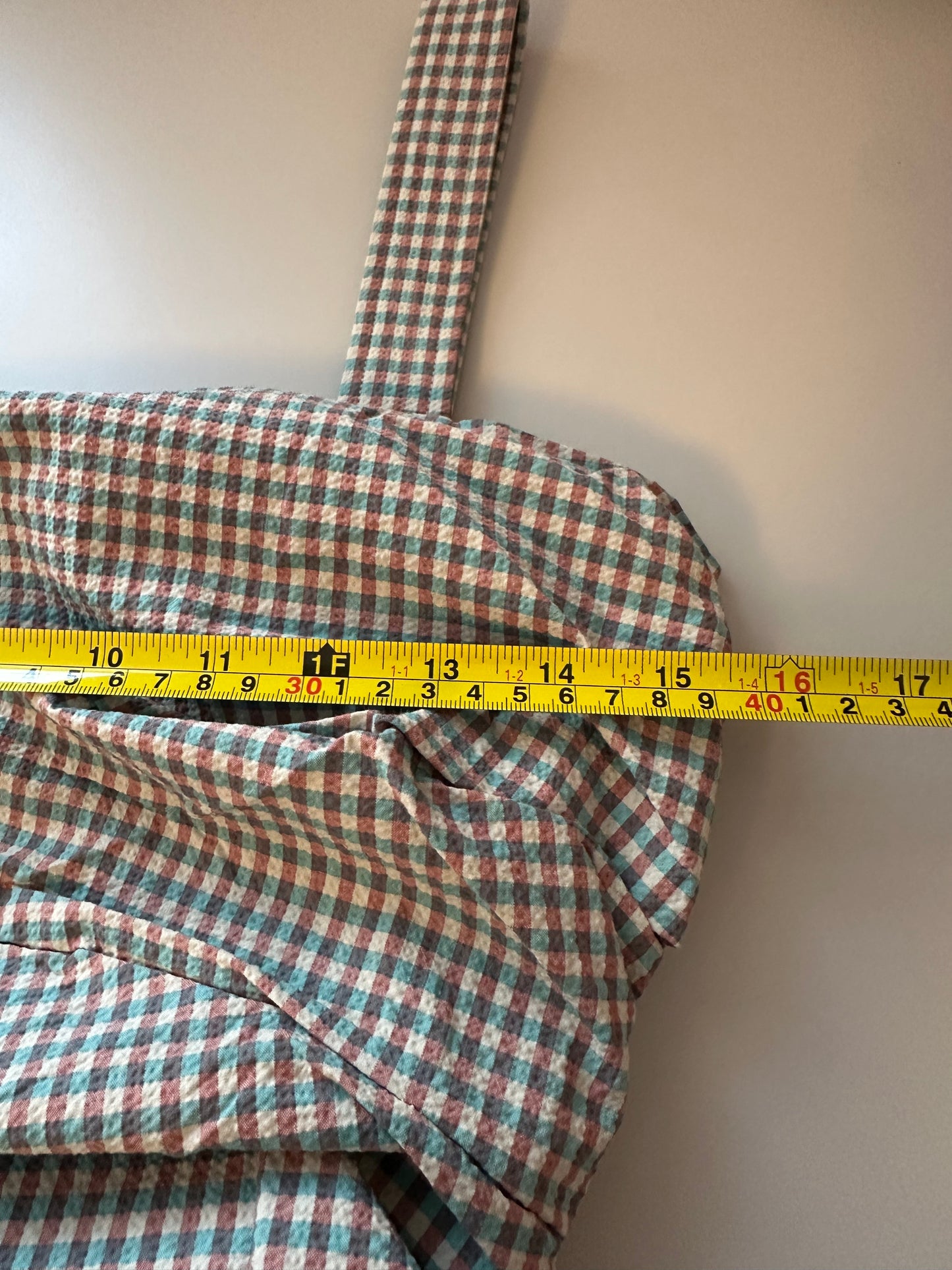 NWT Veronica Beard Positano Gingham Seersucker Dress | Size 8