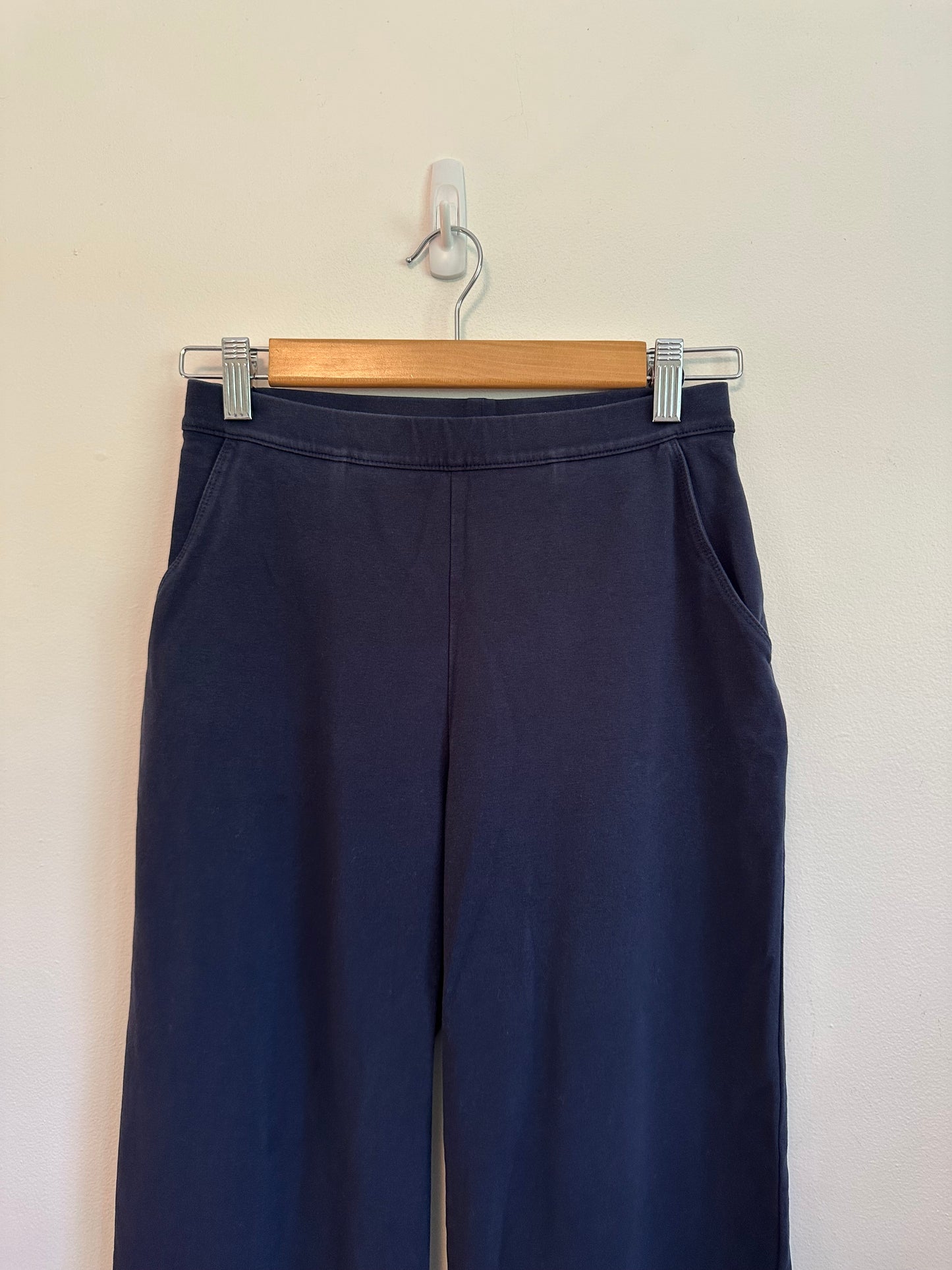 LL Bean Perfect Fit Pants in Navy Blue Cotton | Size XS Petite