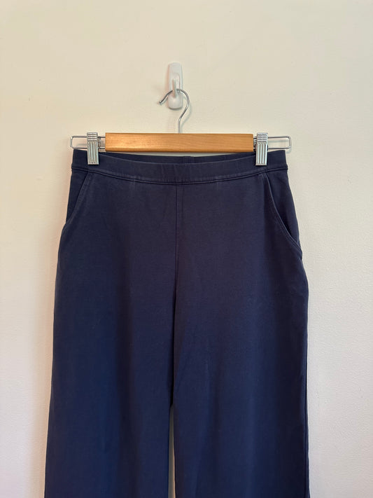 LL Bean Perfect Fit Pants in Navy Blue Cotton | Size XS Petite