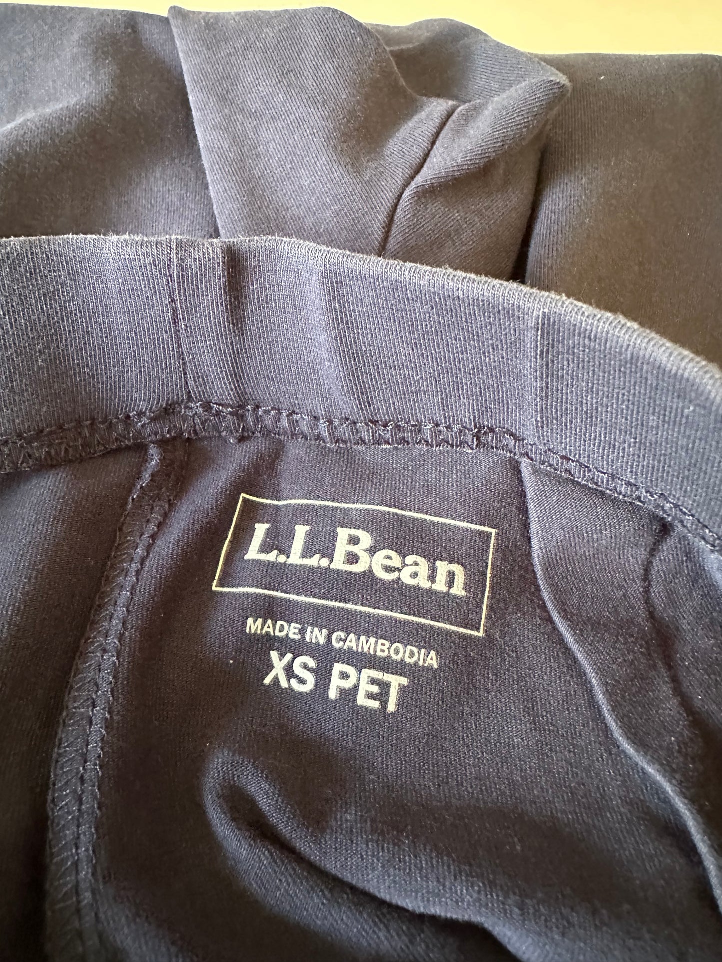 LL Bean Perfect Fit Pull On Pants in Dark Wash Denim Knit | Size XS Petite