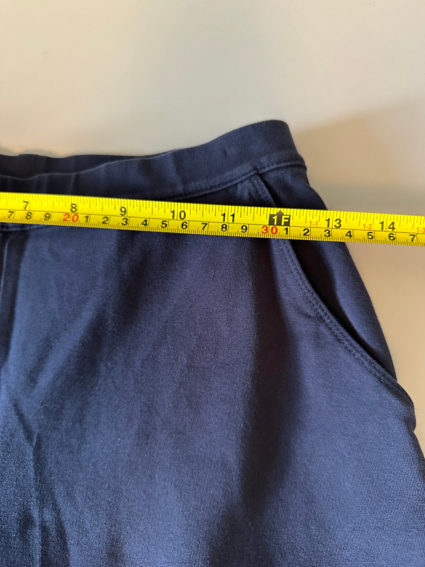 LL Bean Perfect Fit Pull On Pants in Dark Wash Denim Knit | Size XS Petite
