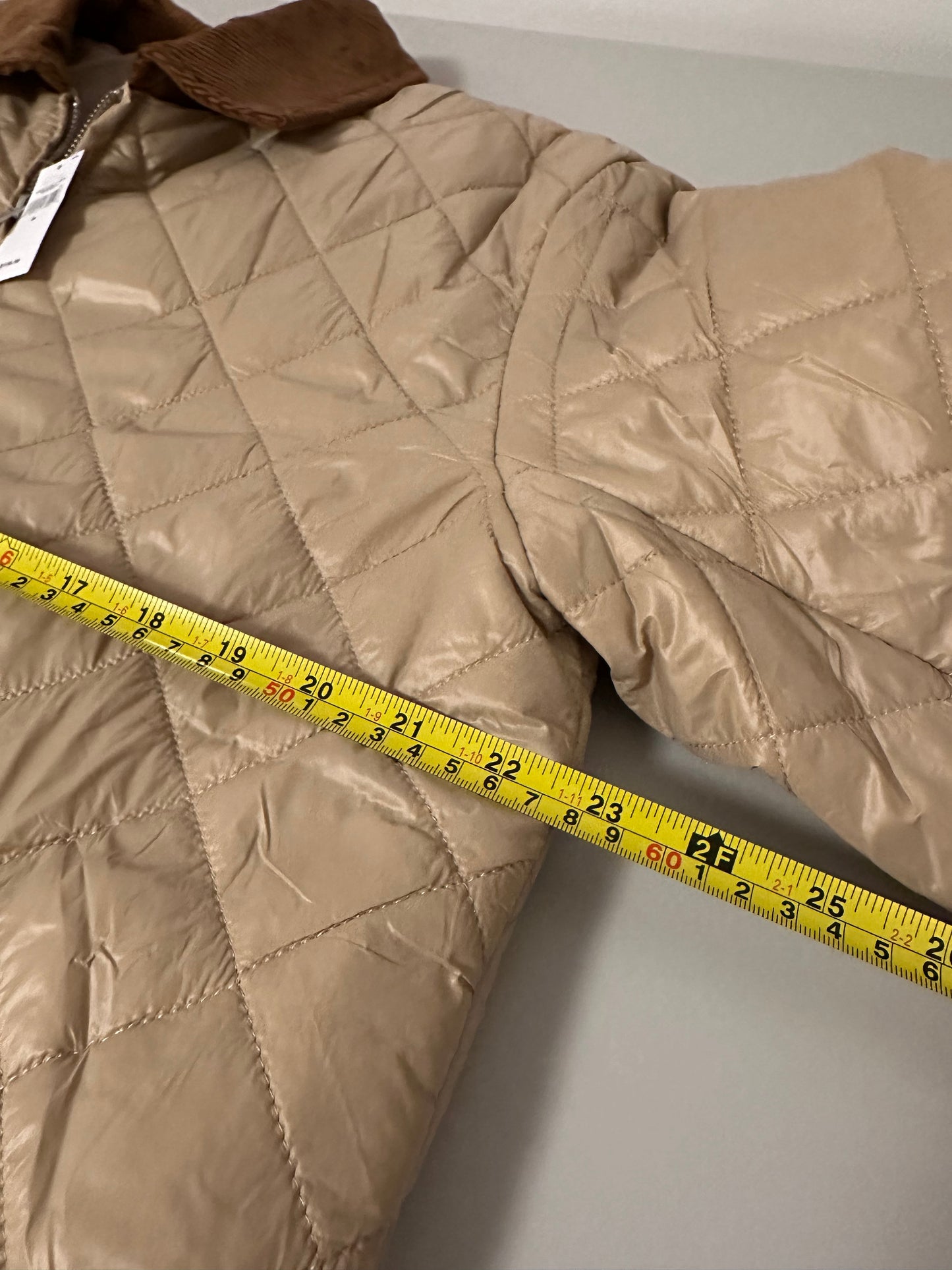 NWT Gap Relaxed Quilted Nylon Barn Jacket in Golden Khaki Brown | Size Medium